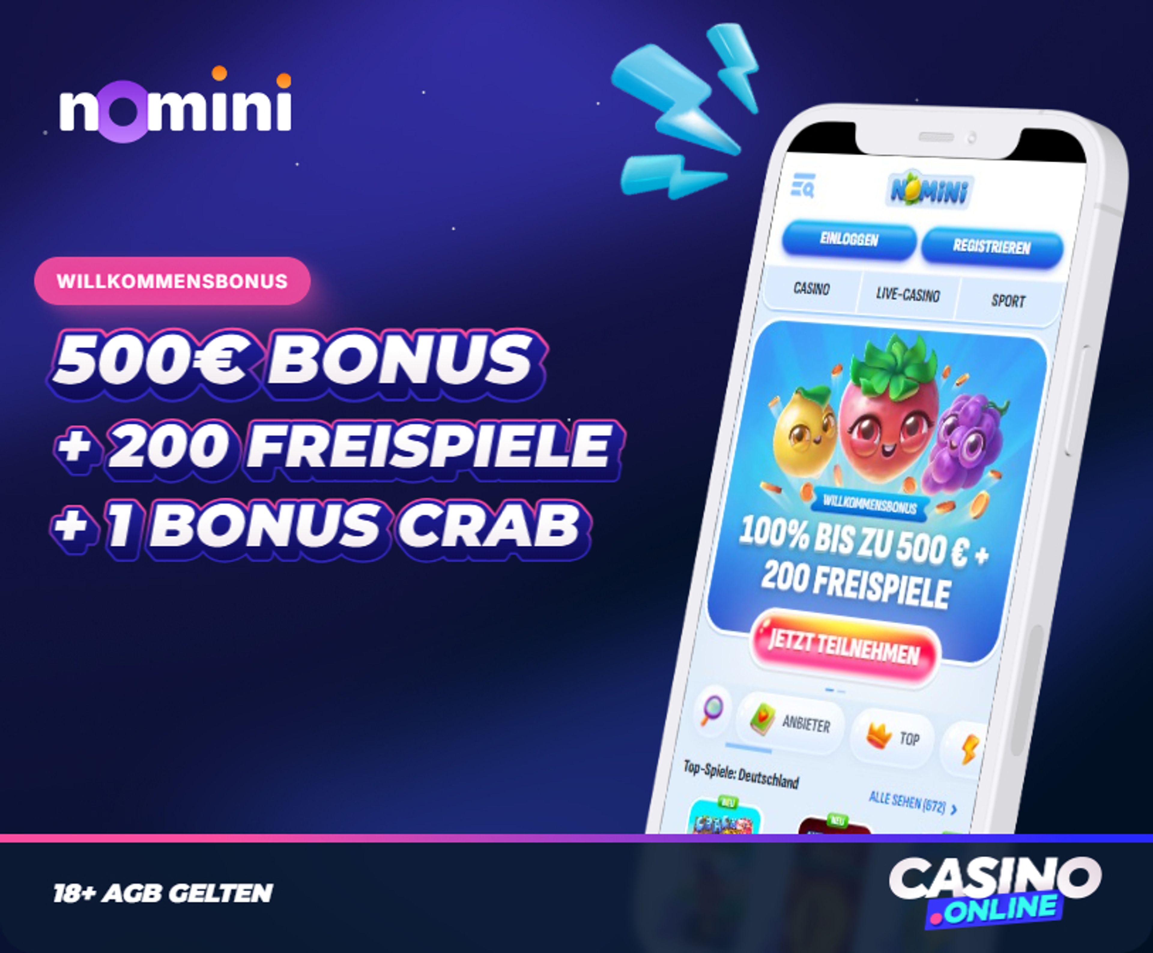 Nomini Casino Willkommensbonus
