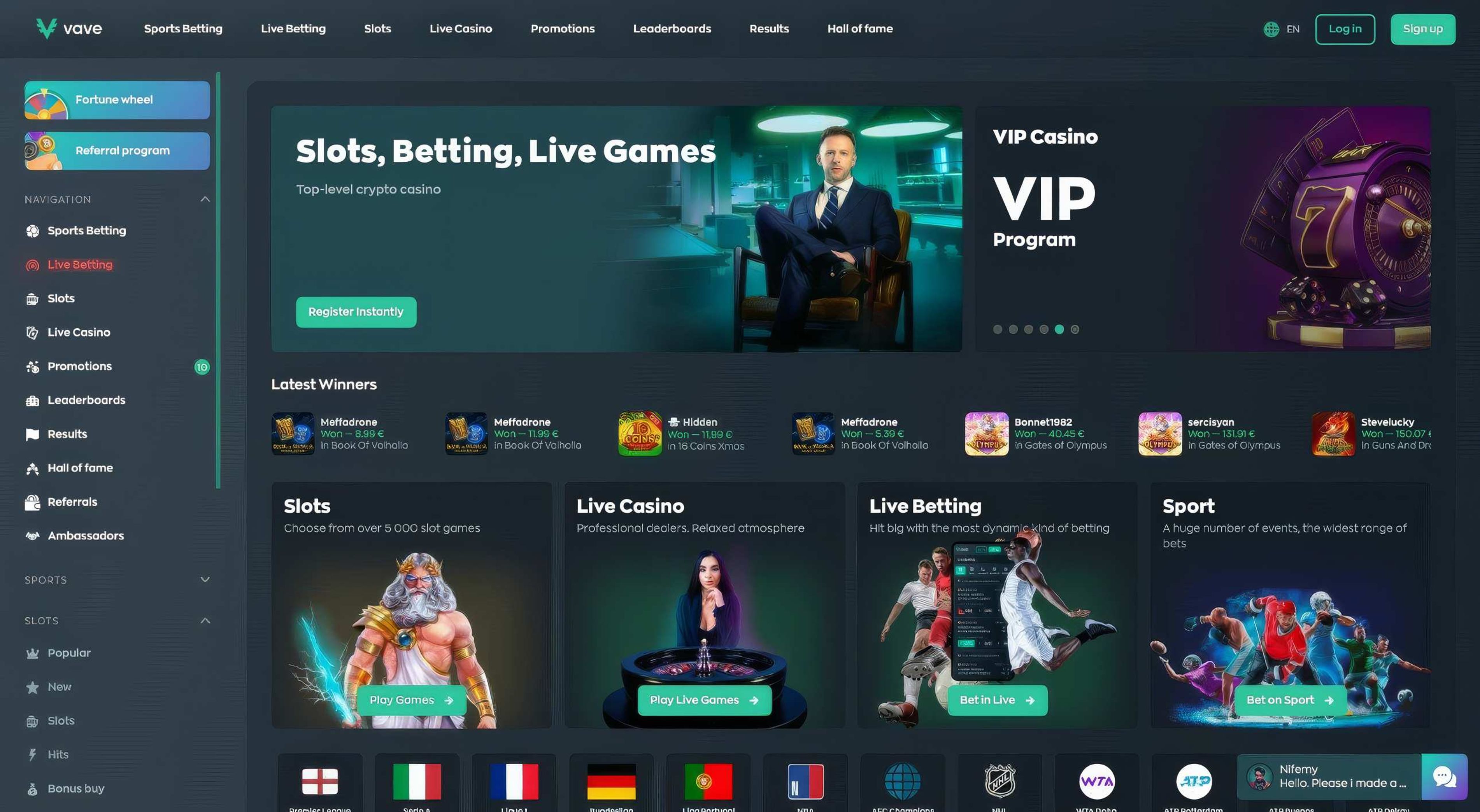 Vave desktop screenshot 1