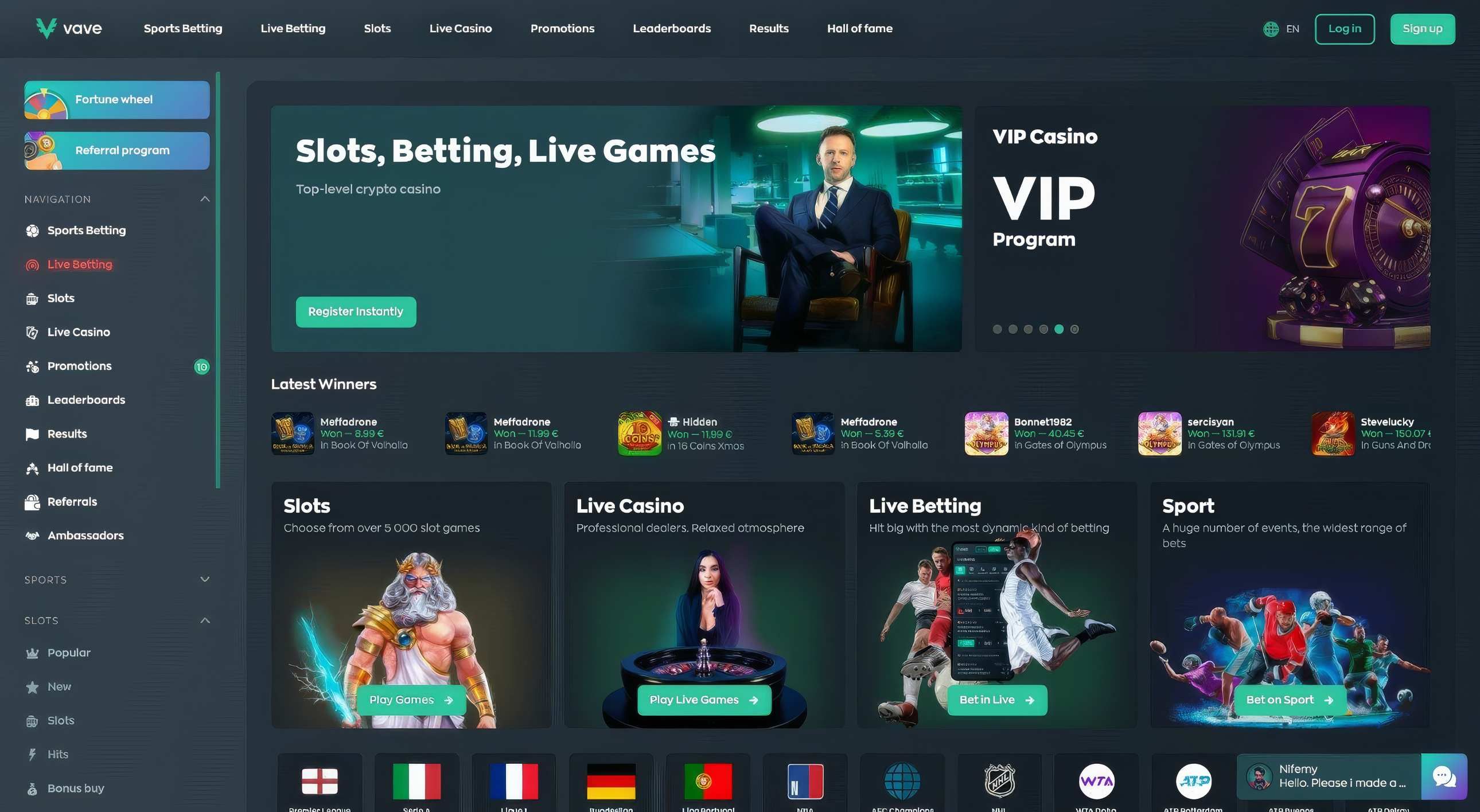 Vave desktop screenshot 1