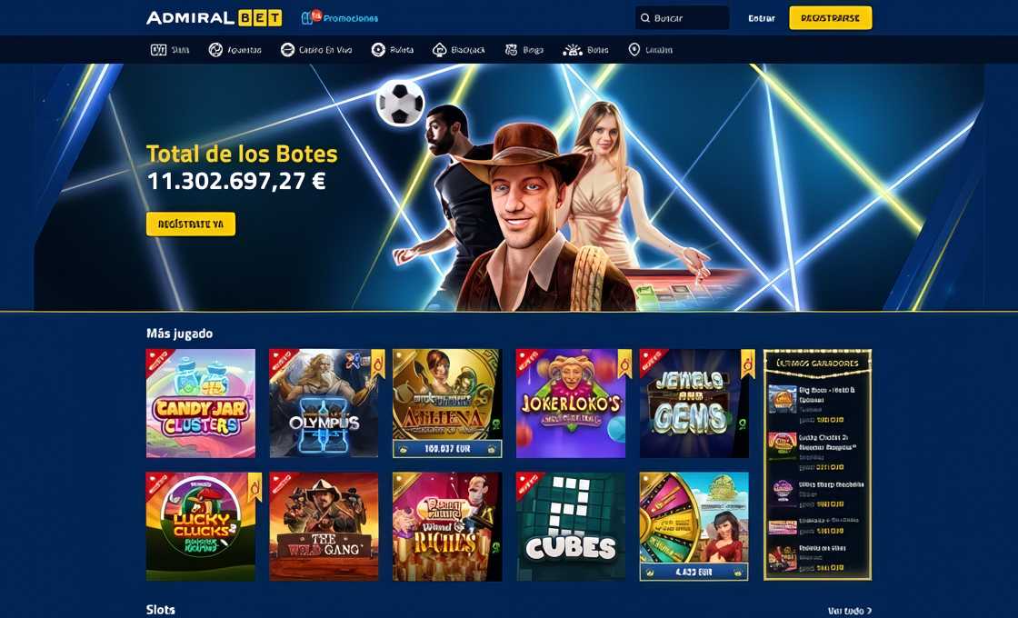 Página de inicio de AdmiralBet