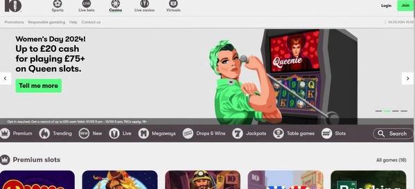 10Bet Casino Desktop 