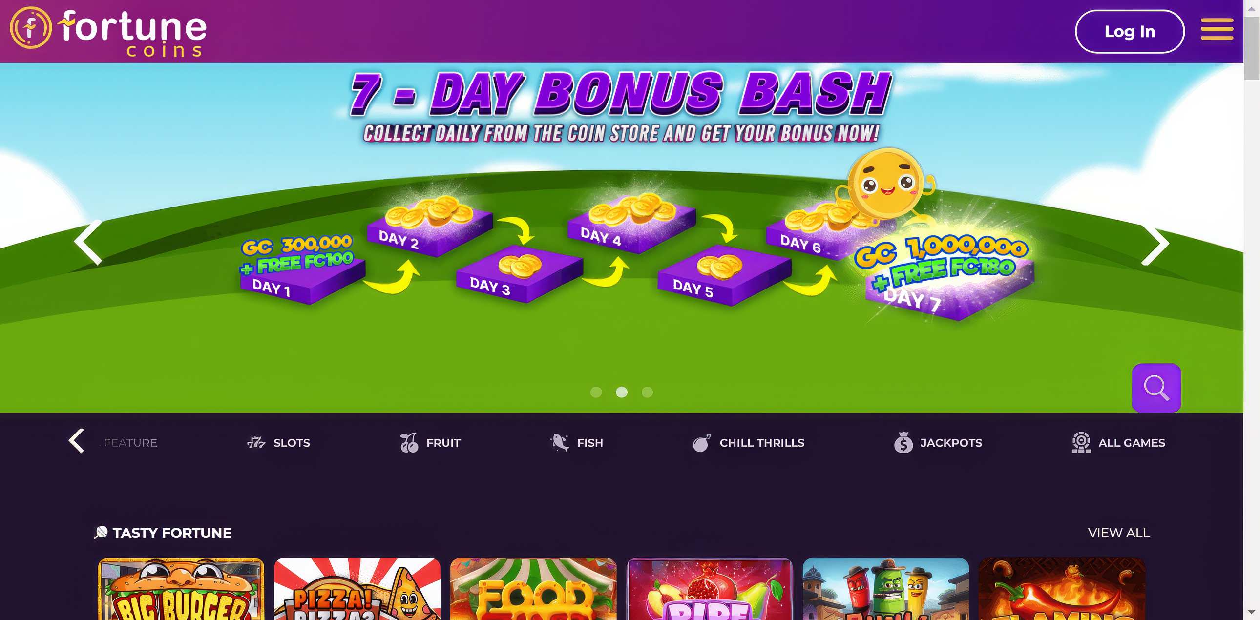 FortuneCoins games Desktop