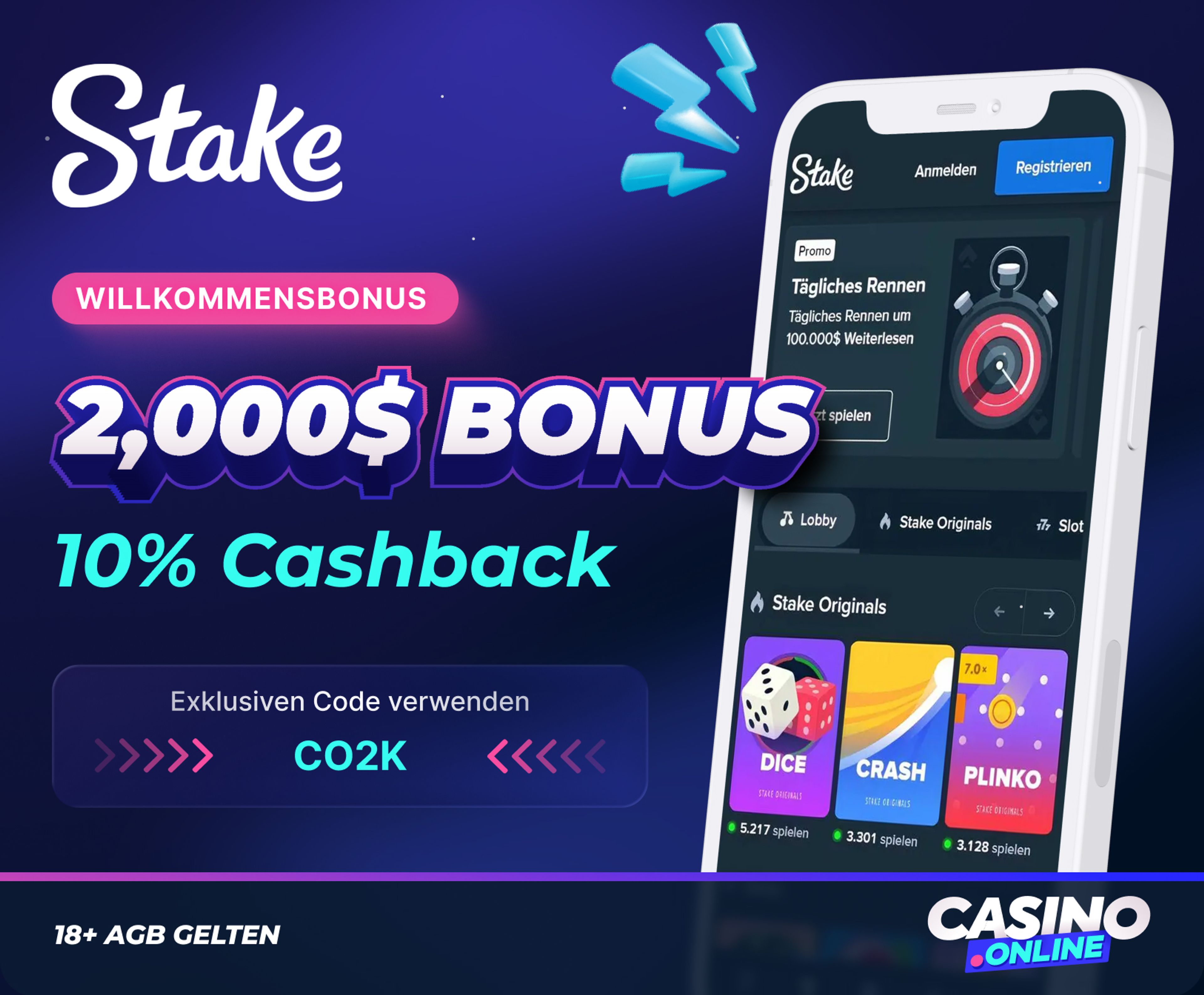 Stake Casino Willkommensbonus