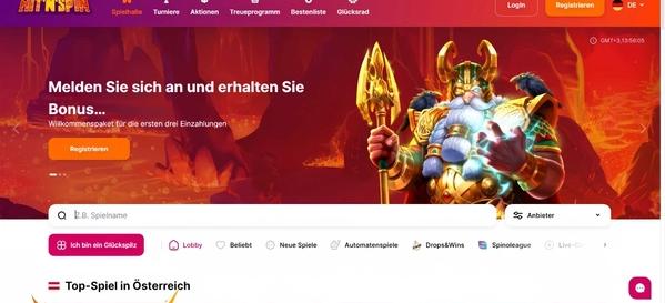 Hitnspin Desktop Home