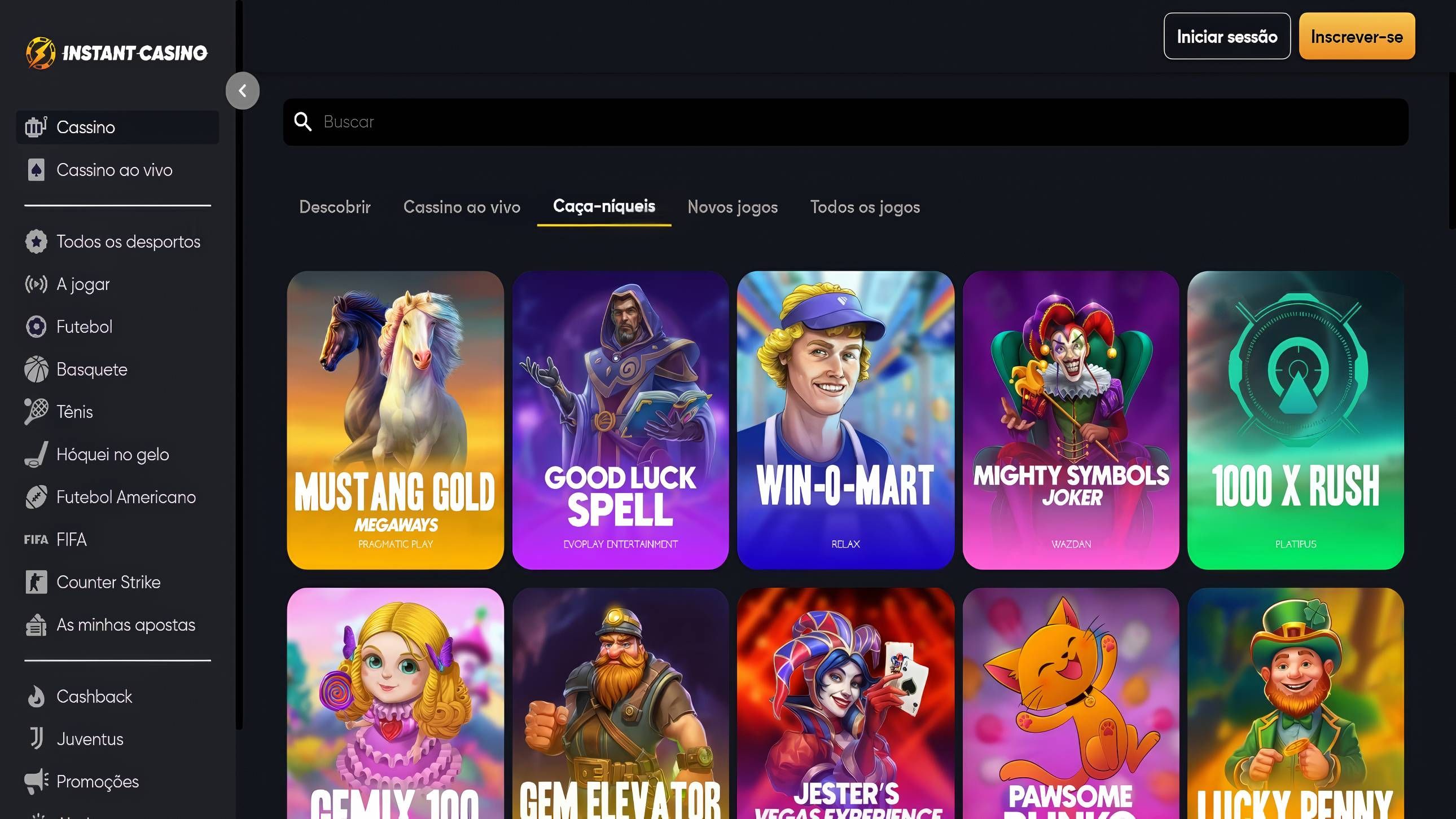 Instant Casino desktop screenshot 2