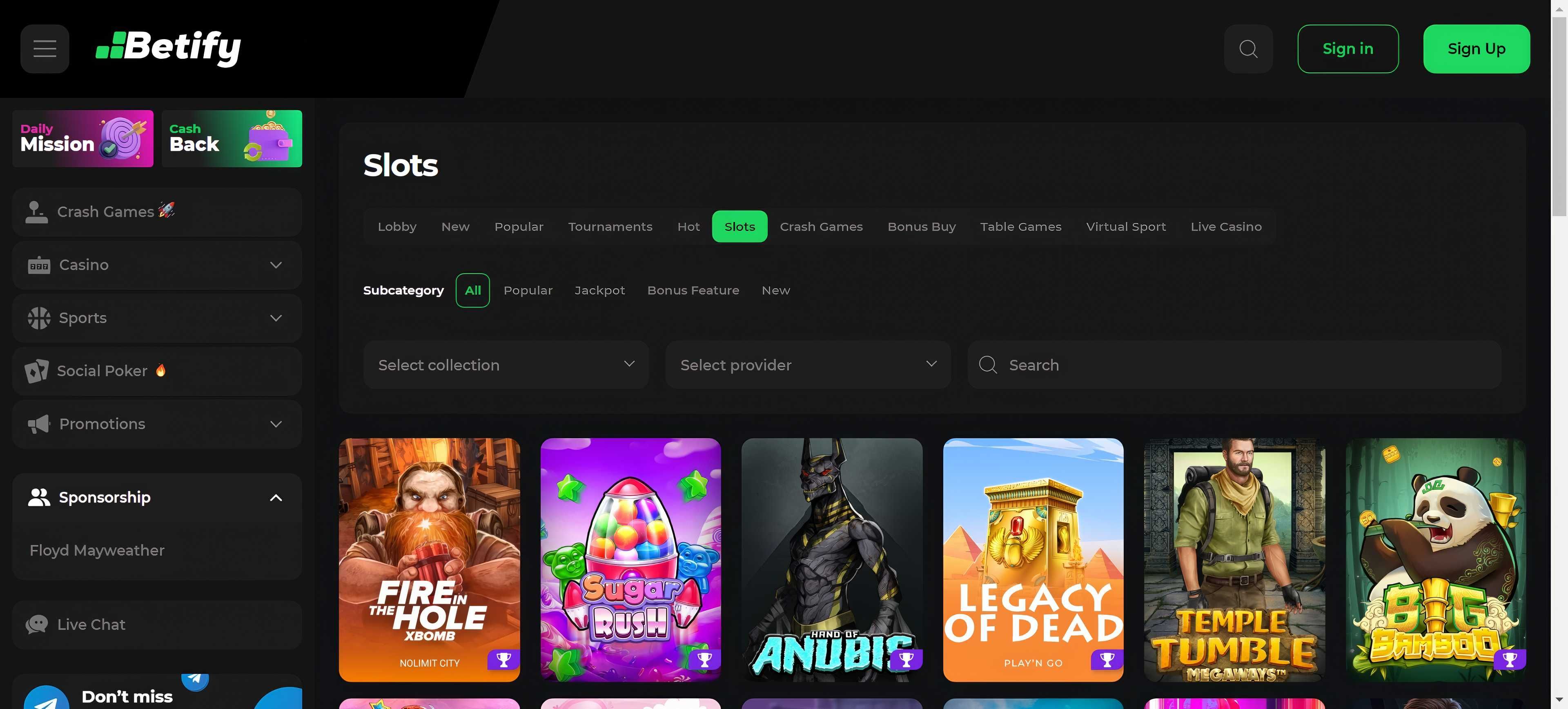 Betify desktop screenshot 2