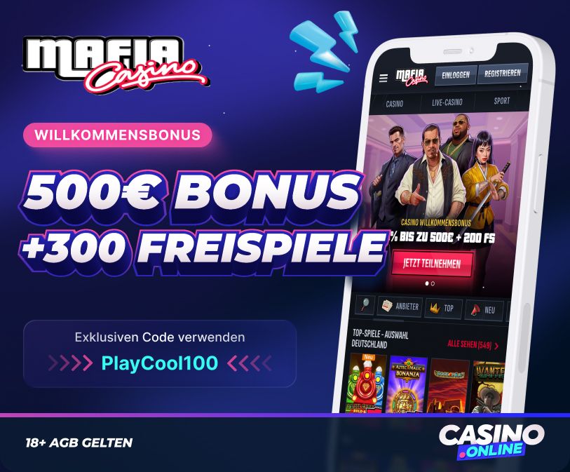 Mafia Casino Bonus 2026 | 500€ Code + 300 Freispiele