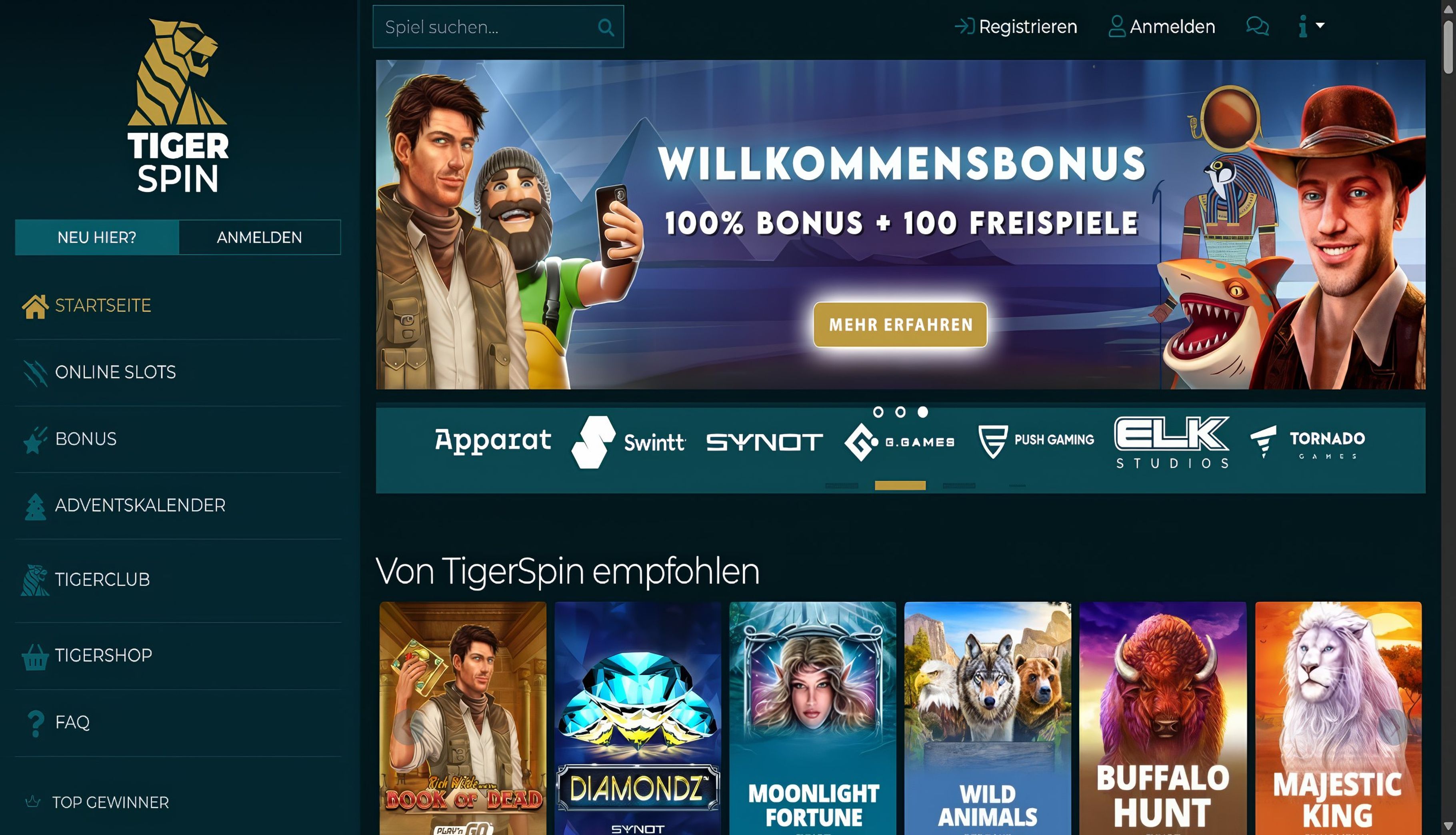 TigerSpin desktop screenshot 1