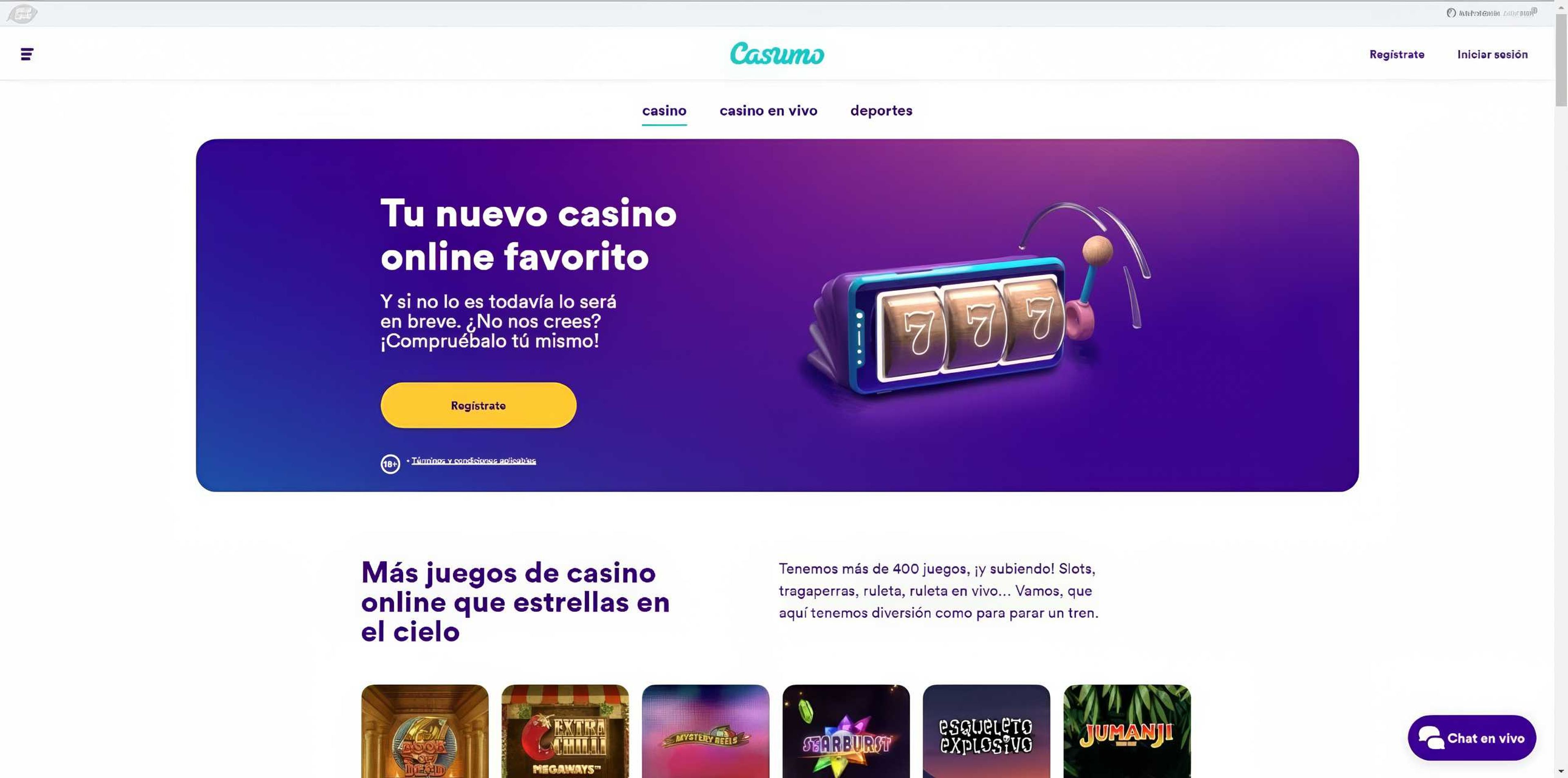 Casumo desktop screenshot 1