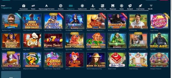 Página de tragamonedas de Platin Casino