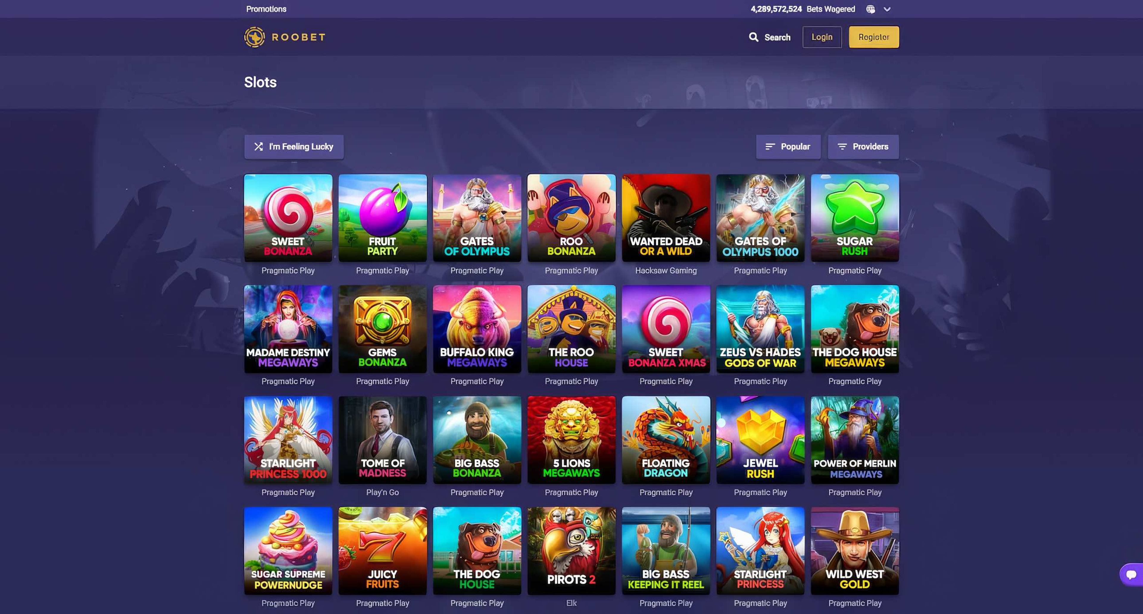 Roobet desktop screenshot 2