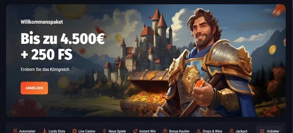 SlotLords Casino desktop screenshot 1