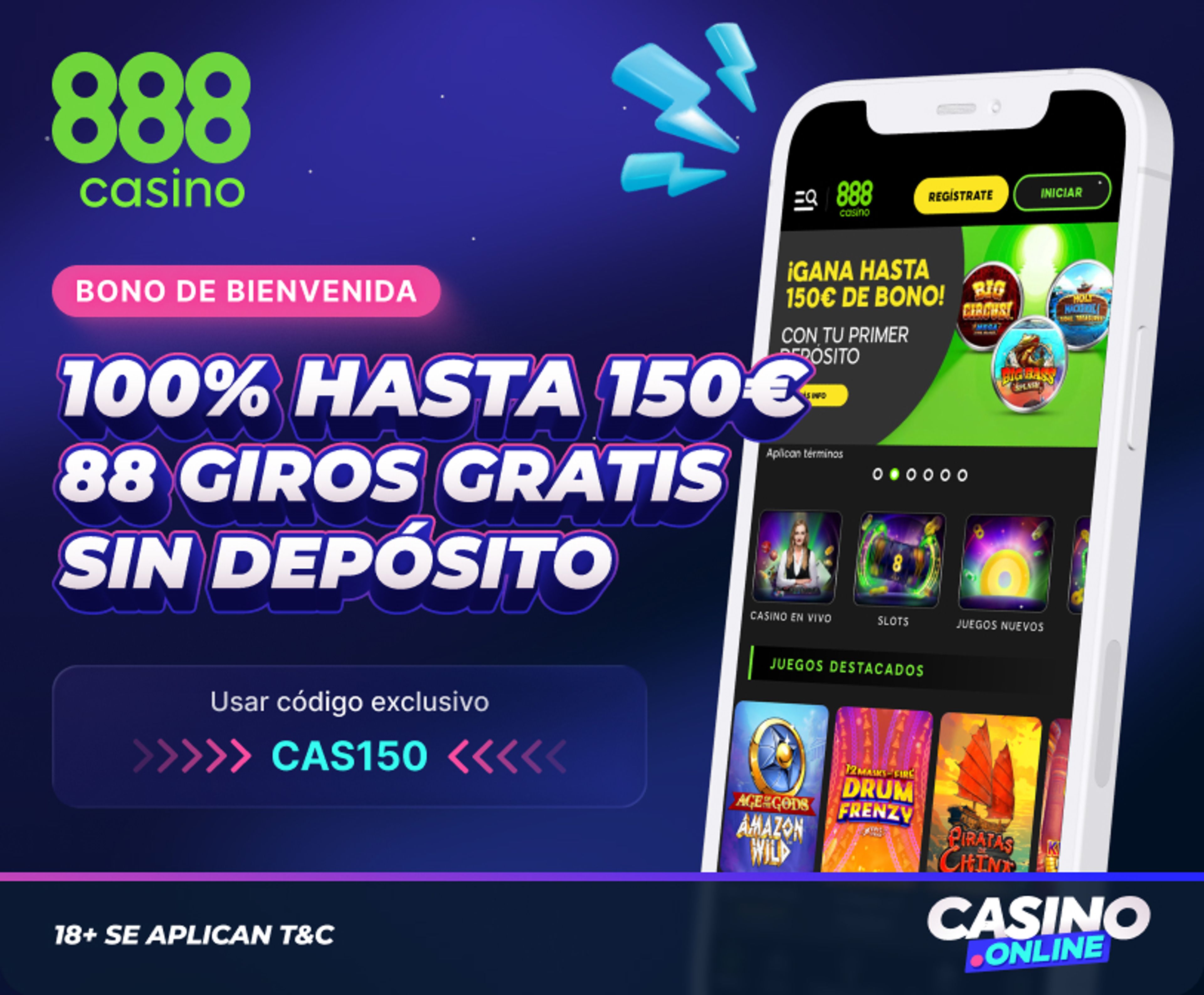 Bono de Bienvenida de 888casino.es 