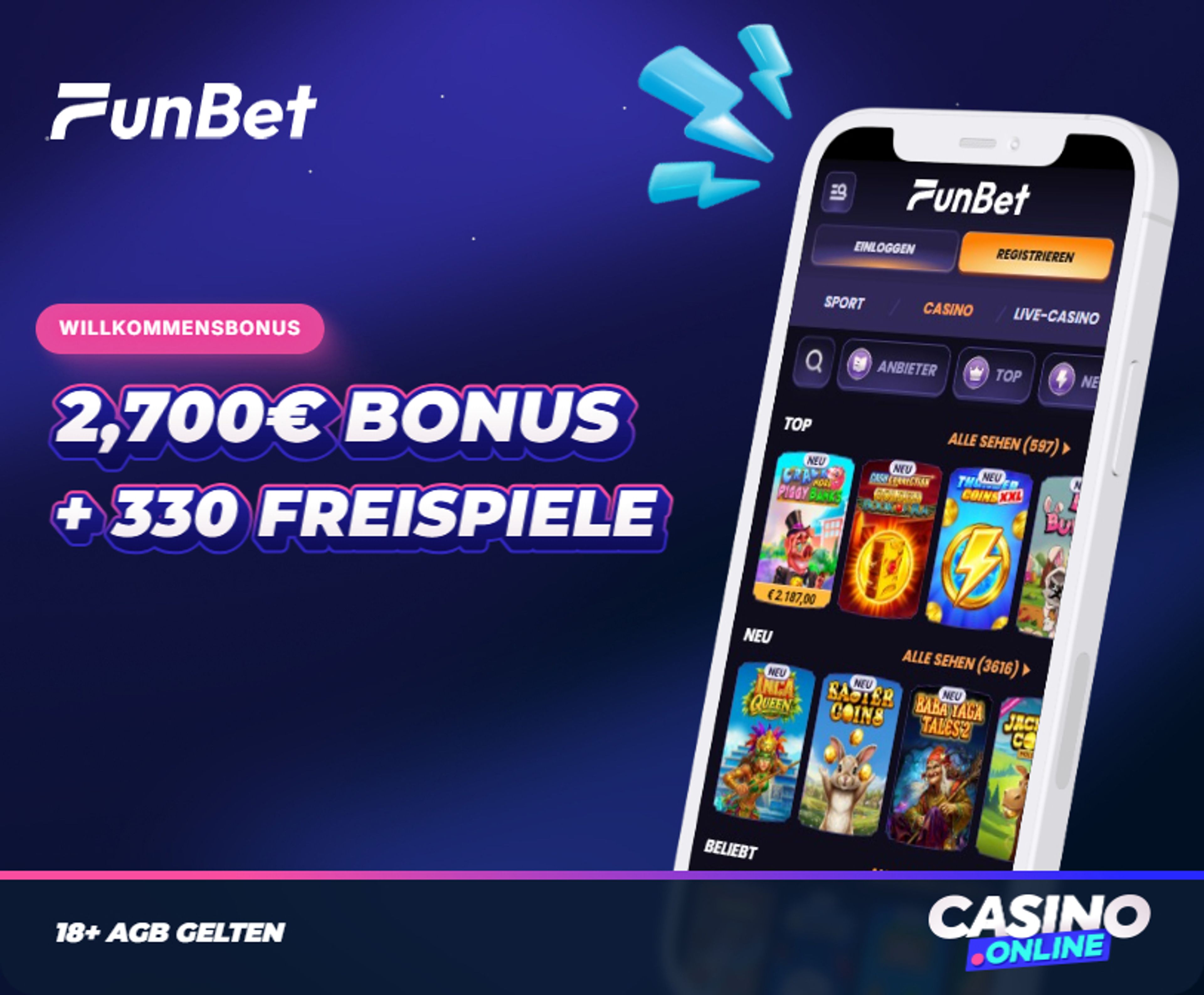 Funbet Casino Willkommensbonus