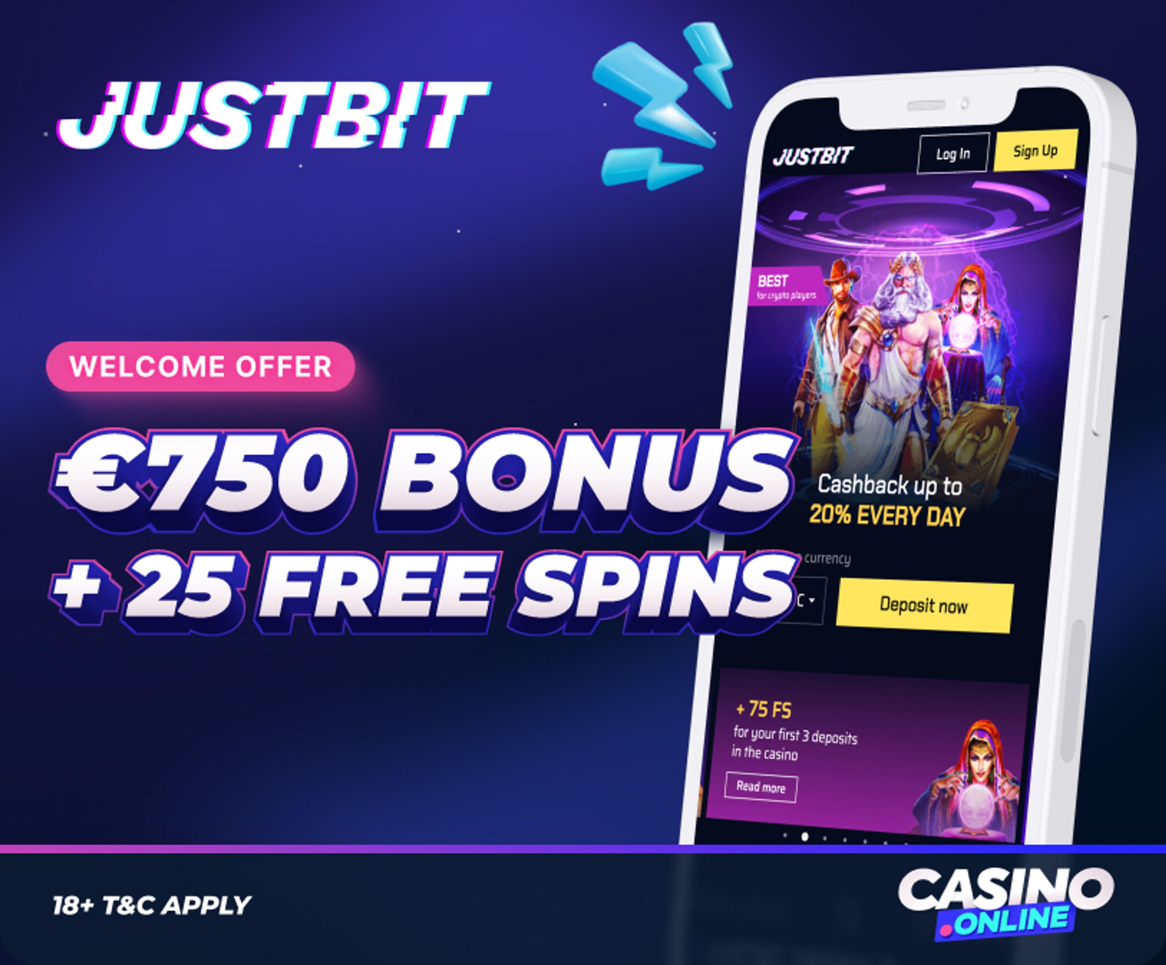 Justbit Casino Welcome Offer