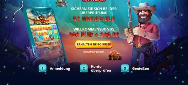 HitNSpin Casino 50 Freispiele ohne Einzahlung Desktop