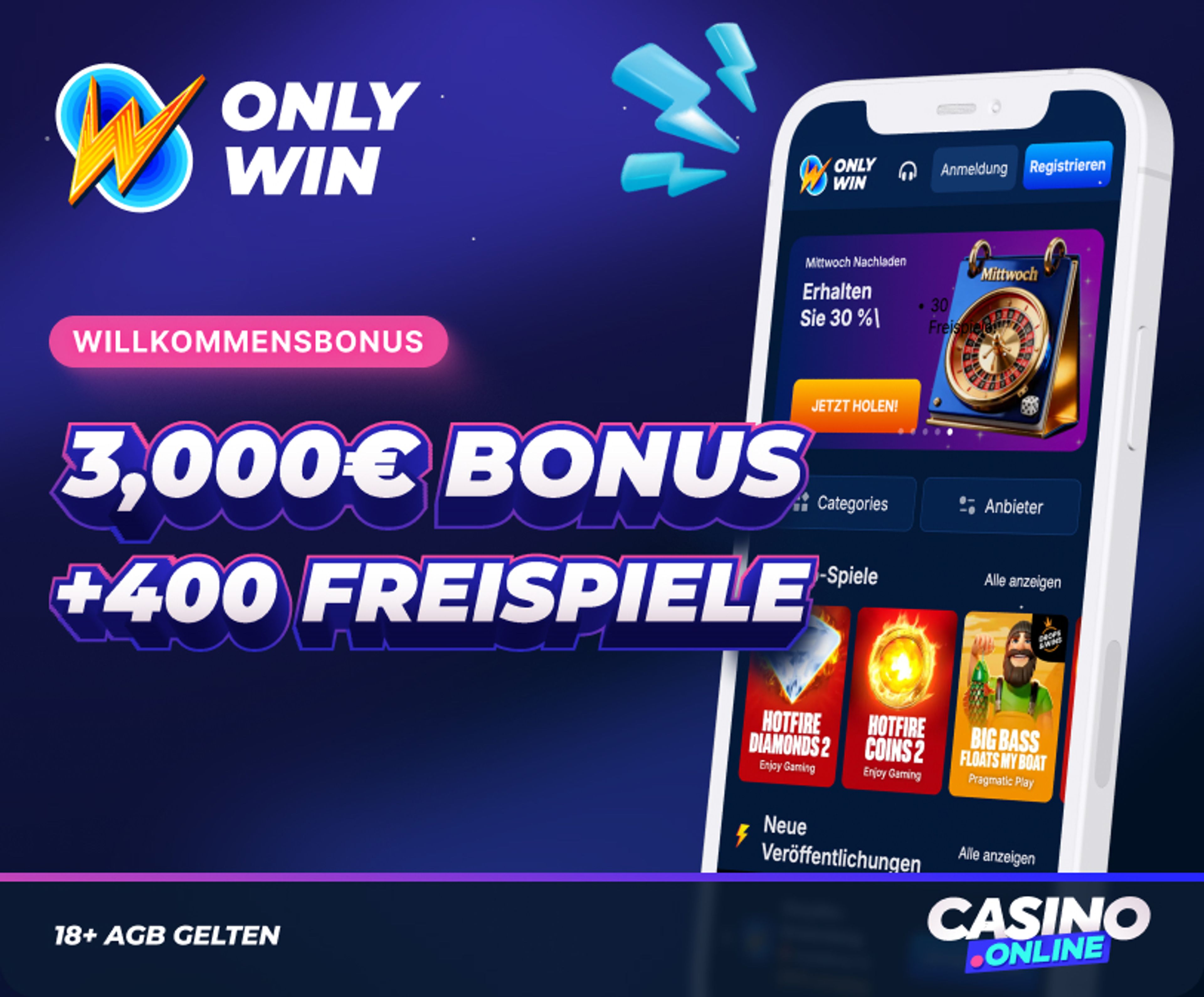 OnlyWin Casino Bonus