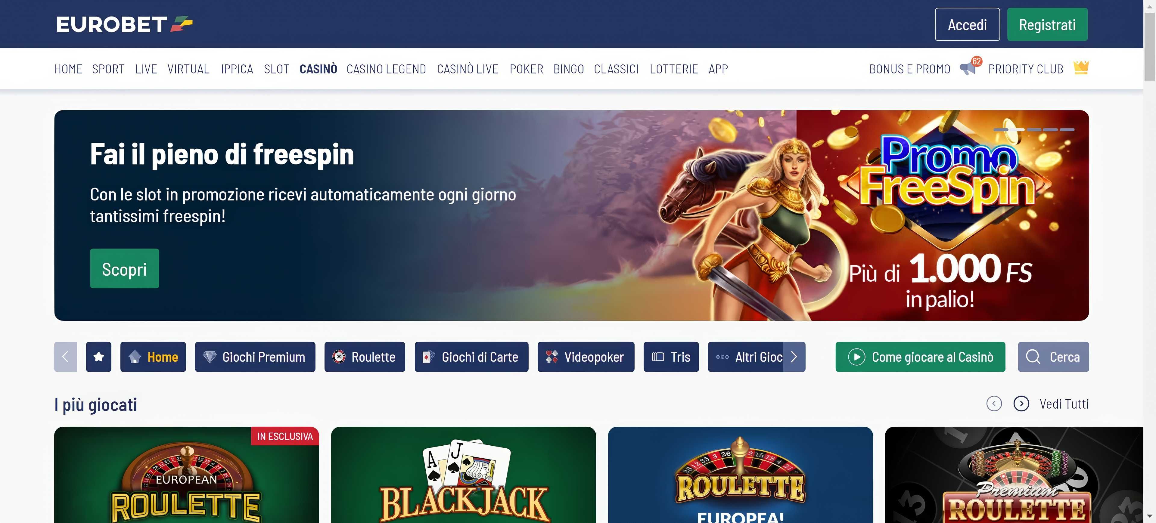 Eurobet desktop screenshot 1