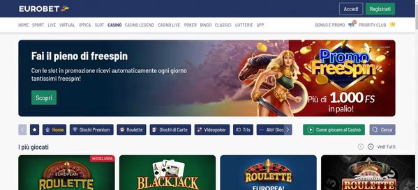 Eurobet desktop screenshot 1