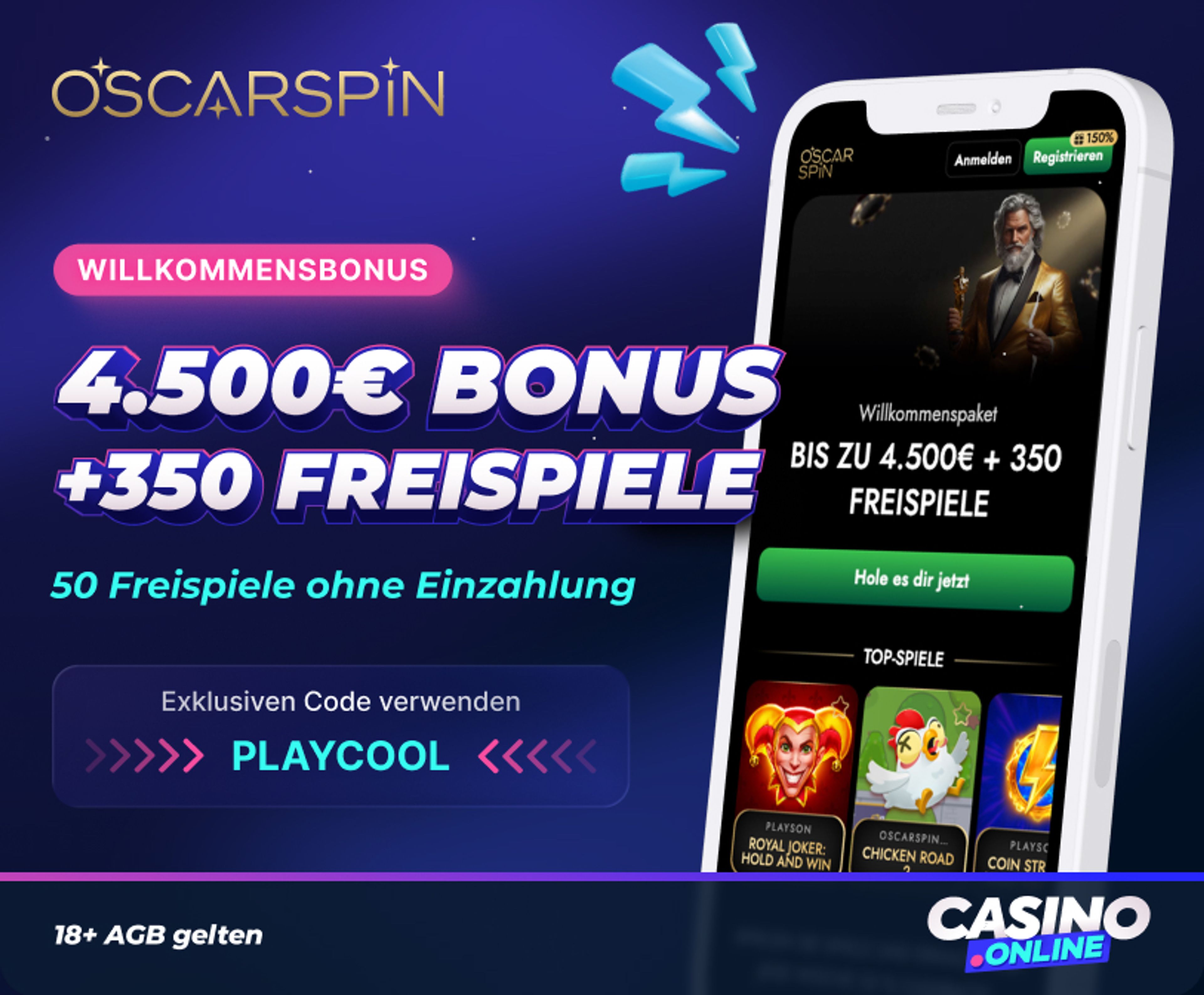 Oscarspin Willkommensangebot
