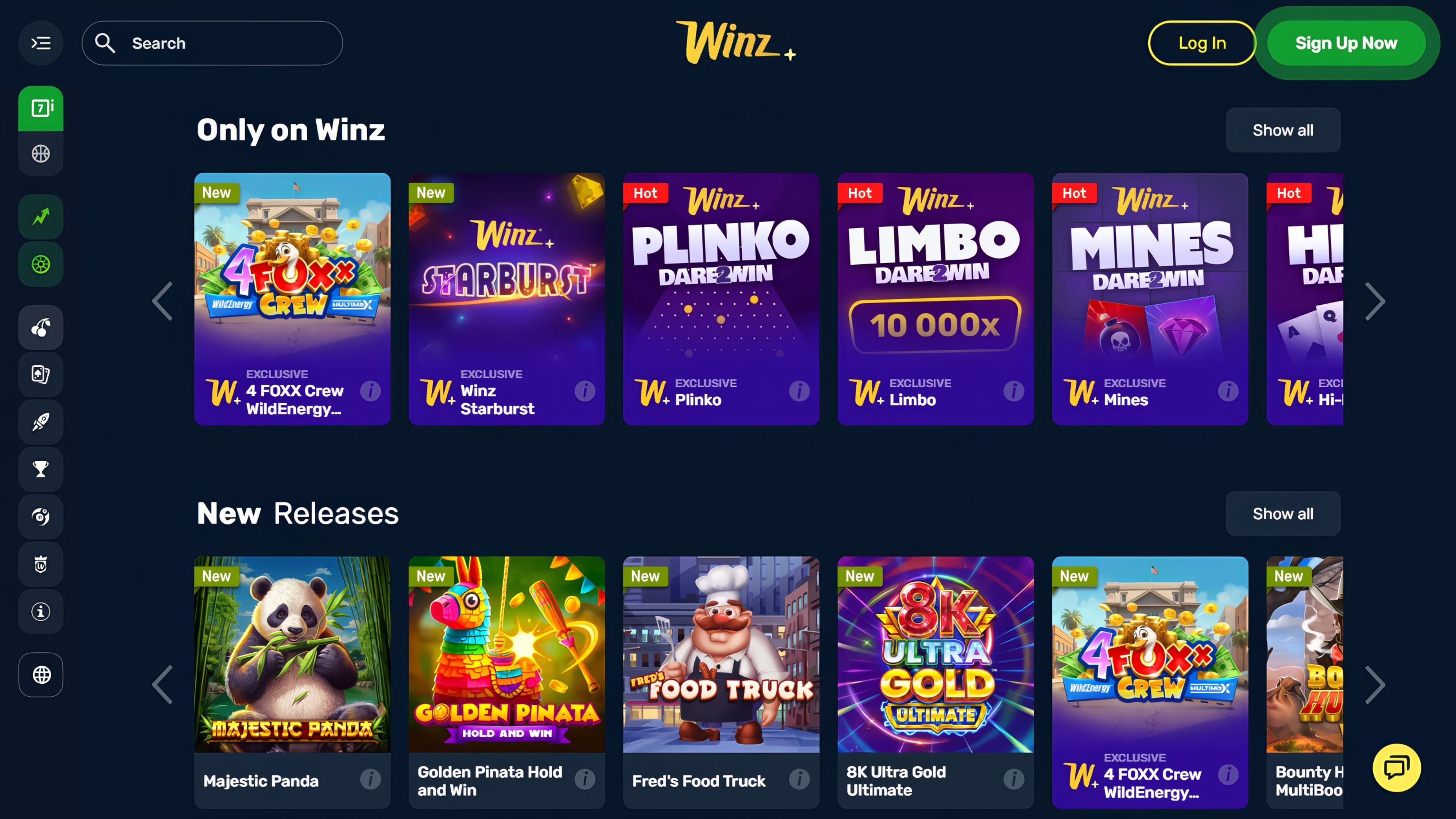 Winz.io desktop screenshot 2