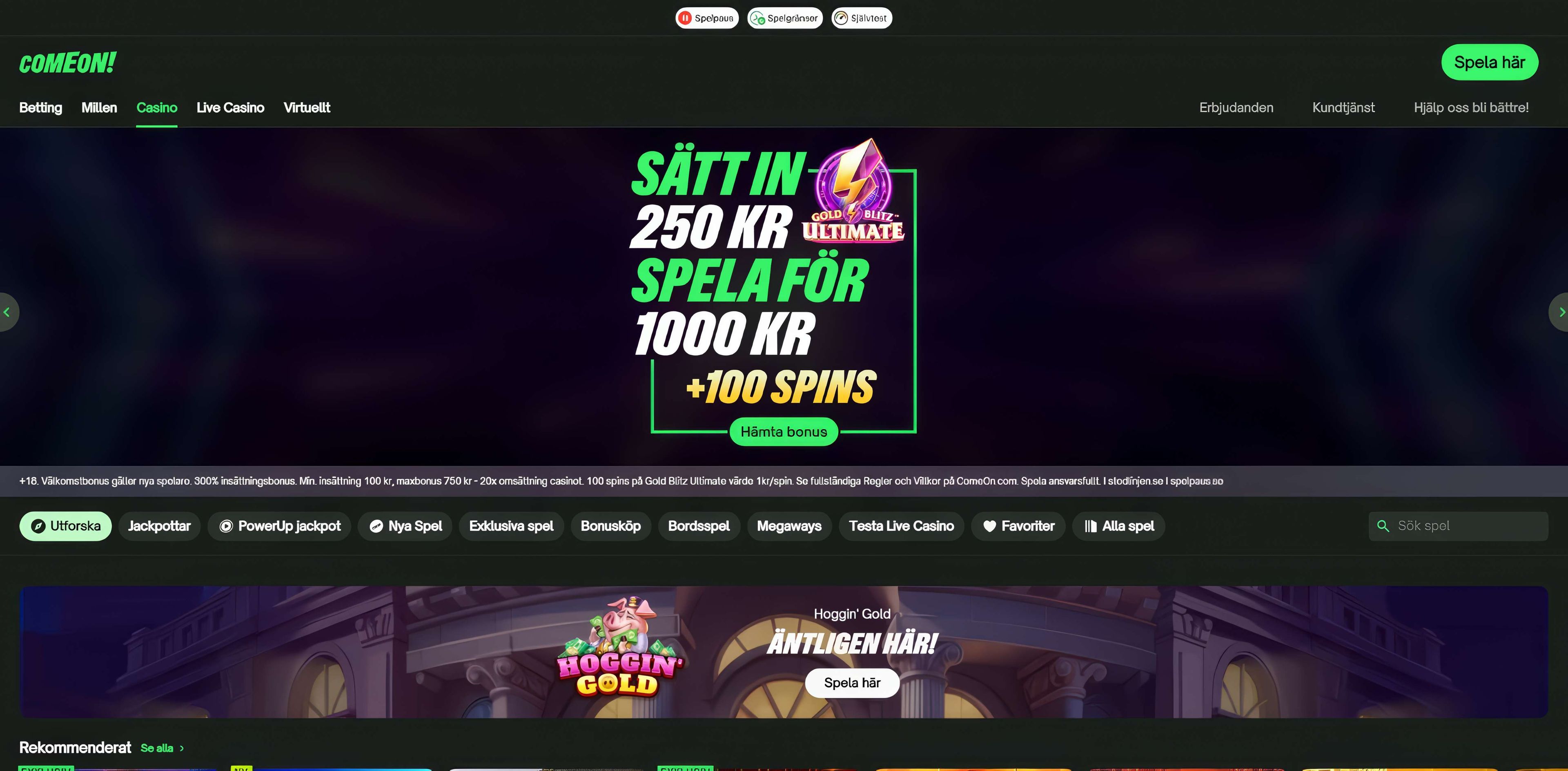 ComeOn desktop screenshot 1