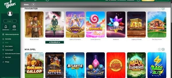 mr green casino slots