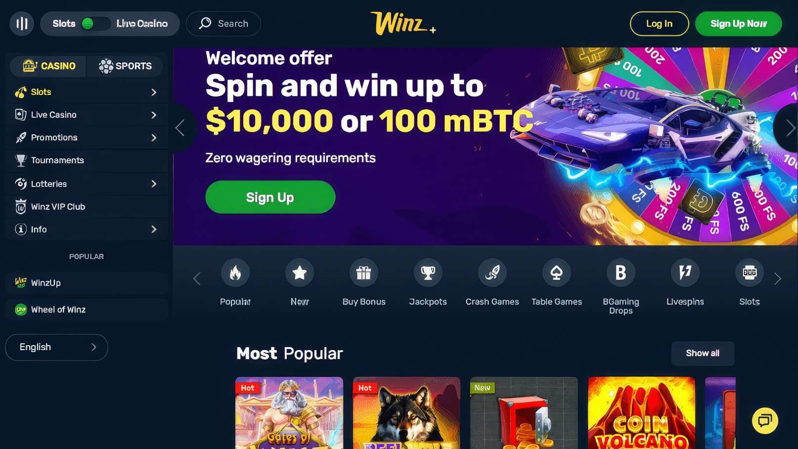 Winz.io desktop screenshot 1