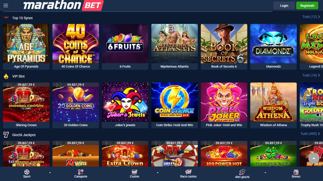 Marathonbet IT desktop screenshot 2