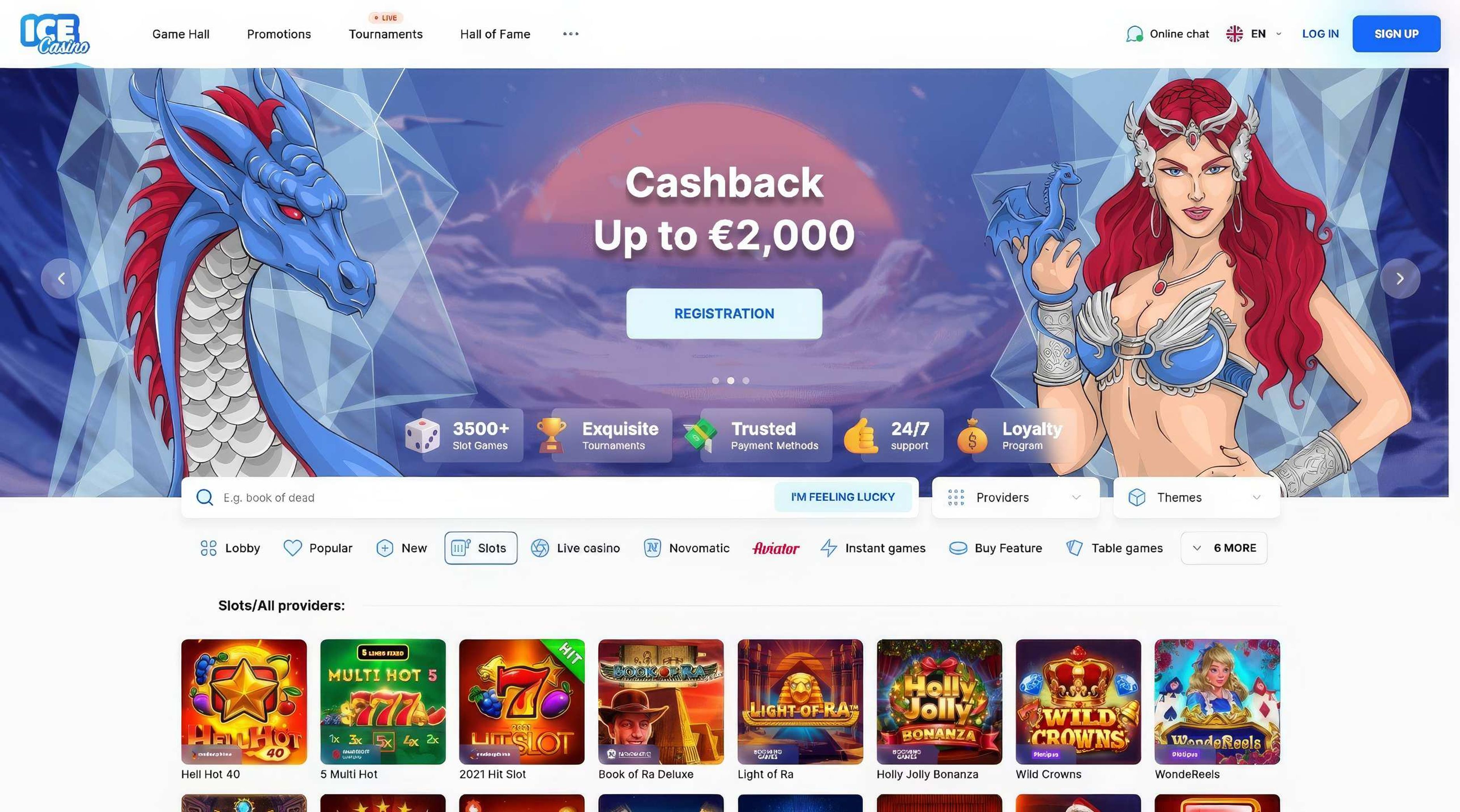 Ice Casino desktop screenshot 2