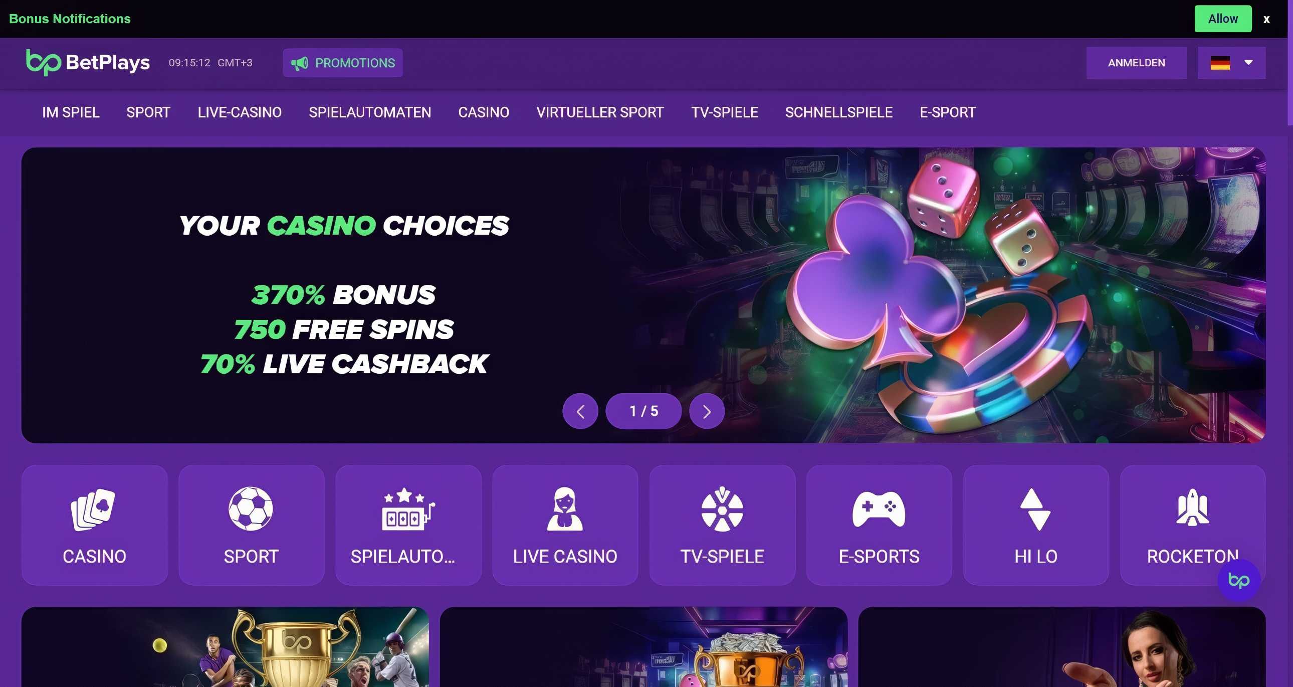 BetPlays desktop screenshot 1