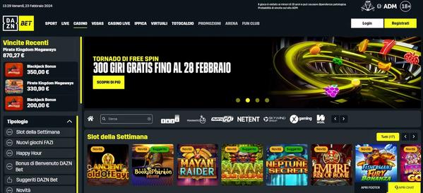 Dazn Bet desktop screenshot 1