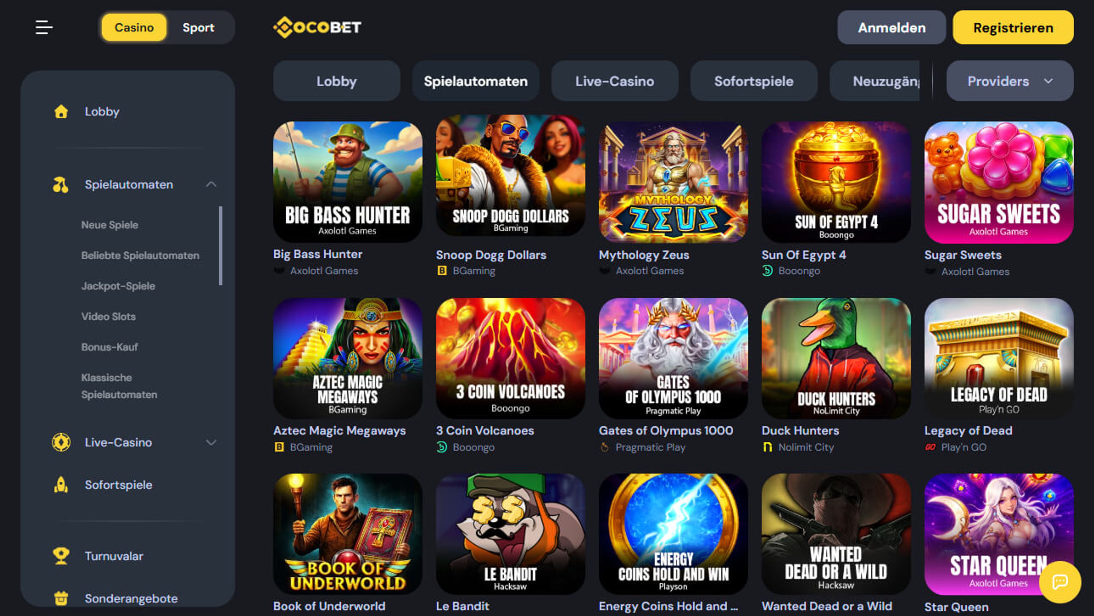 Cocobet desktop screenshot 2