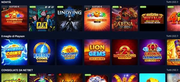 NetBet Casino Slots Desktop