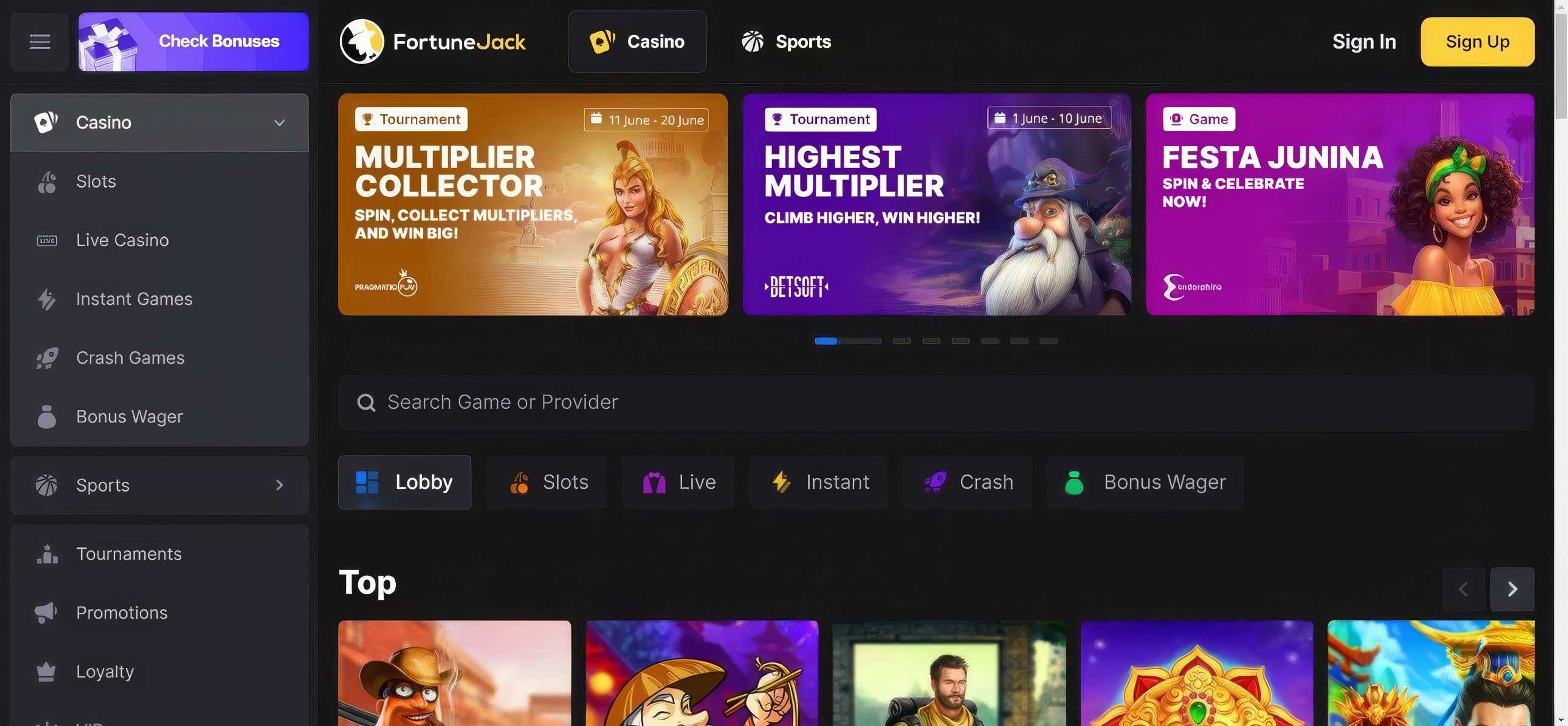 FortuneJack desktop screenshot 2