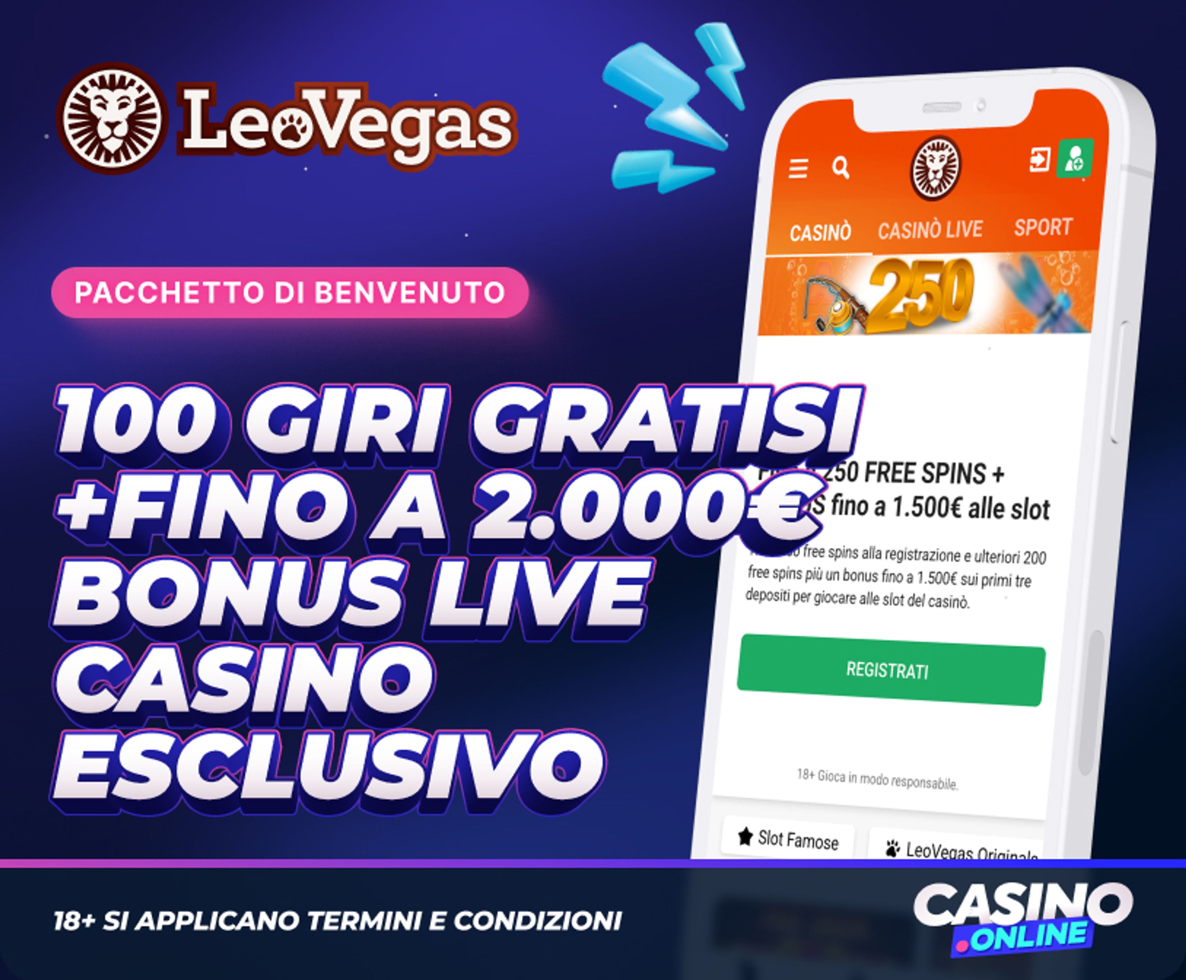 LeoVegas Bonus Benvenuto
