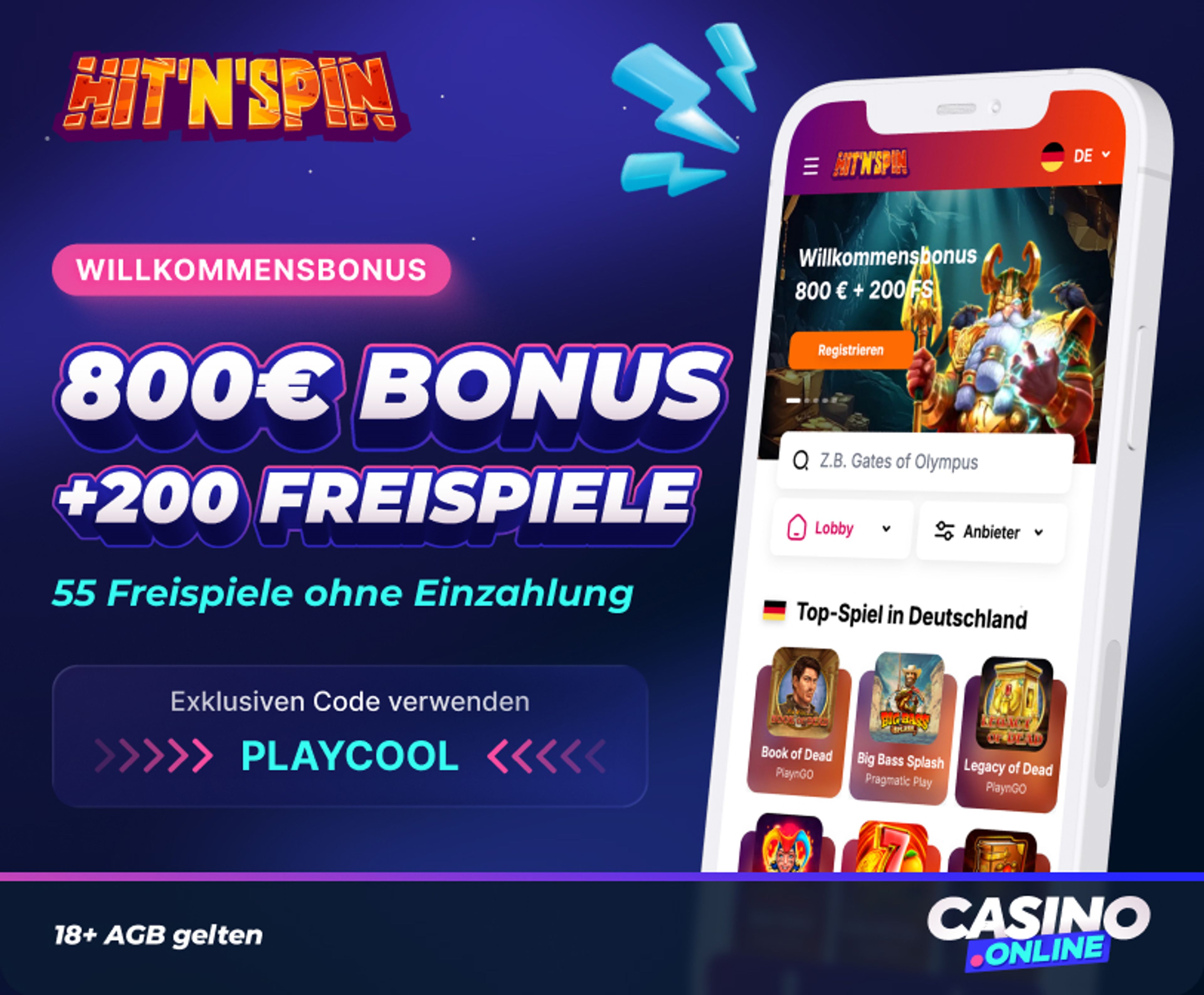 HitNSpin Willkommensbonus