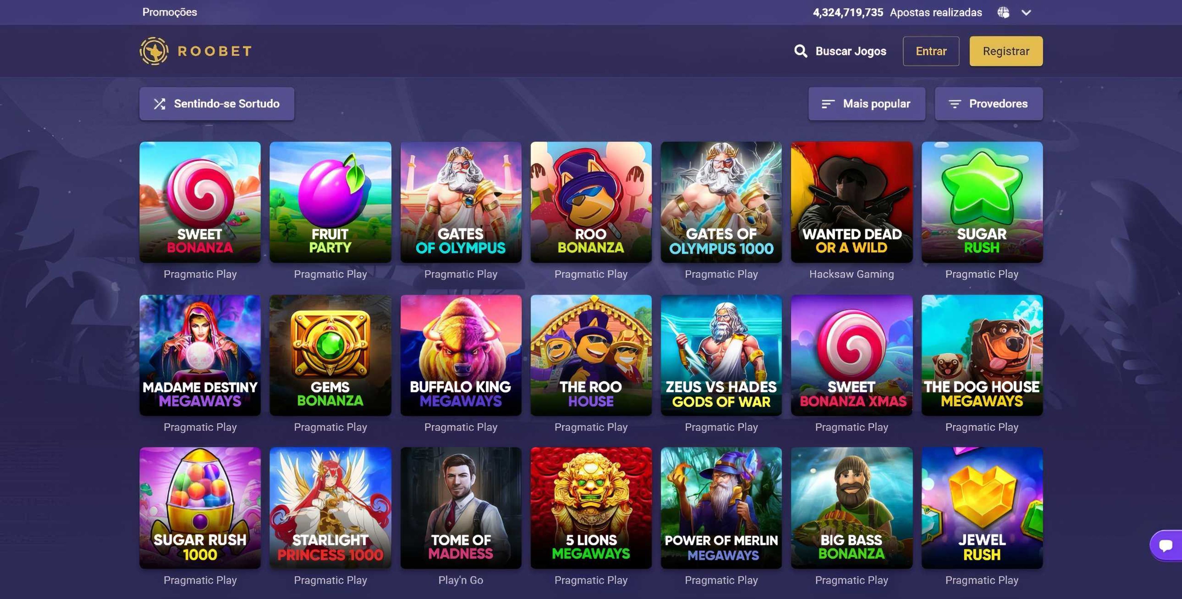 Roobet desktop screenshot 2