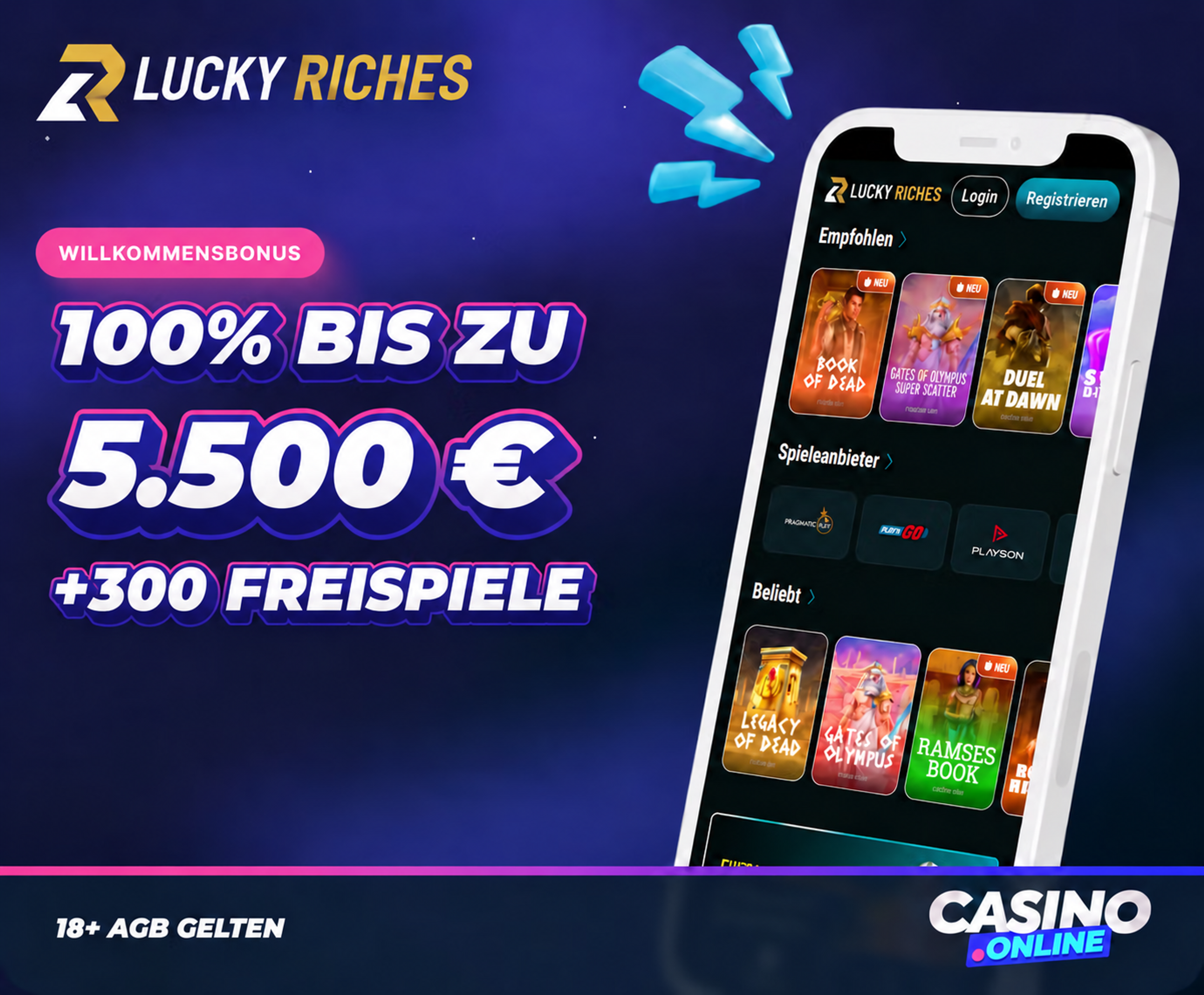 Lucky Riches Casino Willkommenspaket