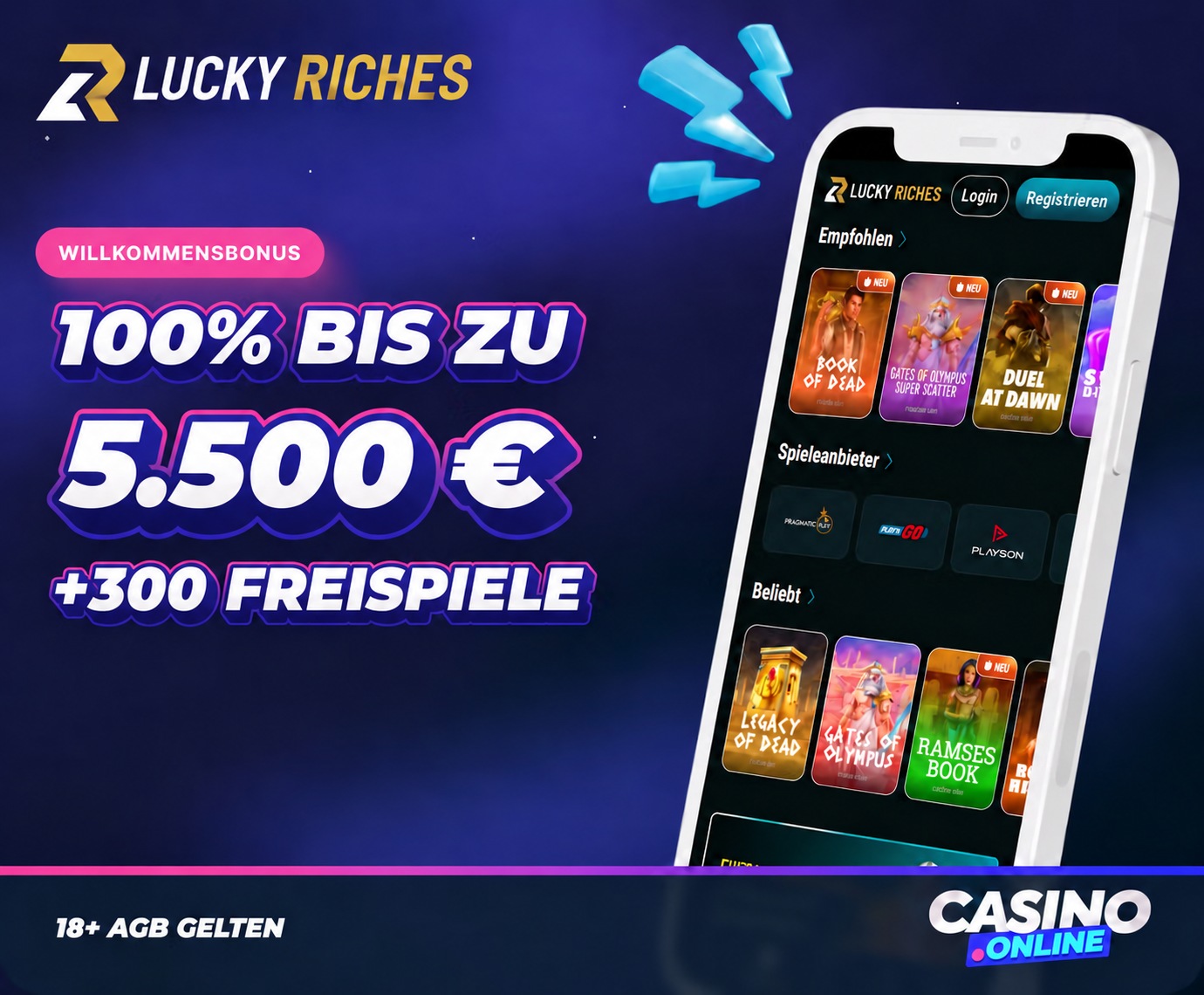 Lucky Riches Casino Willkommenspaket