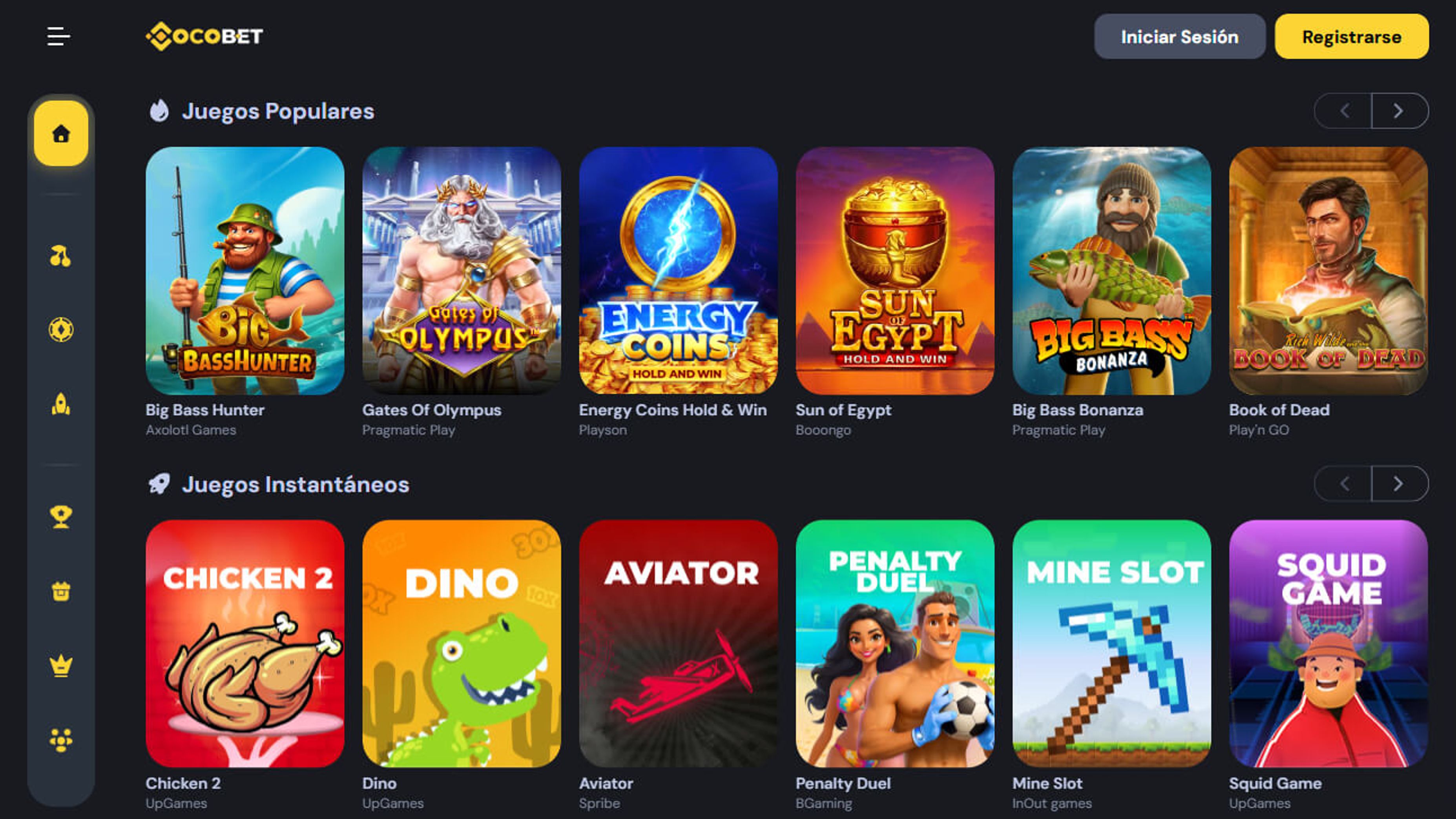 Cocobet desktop screenshot 2