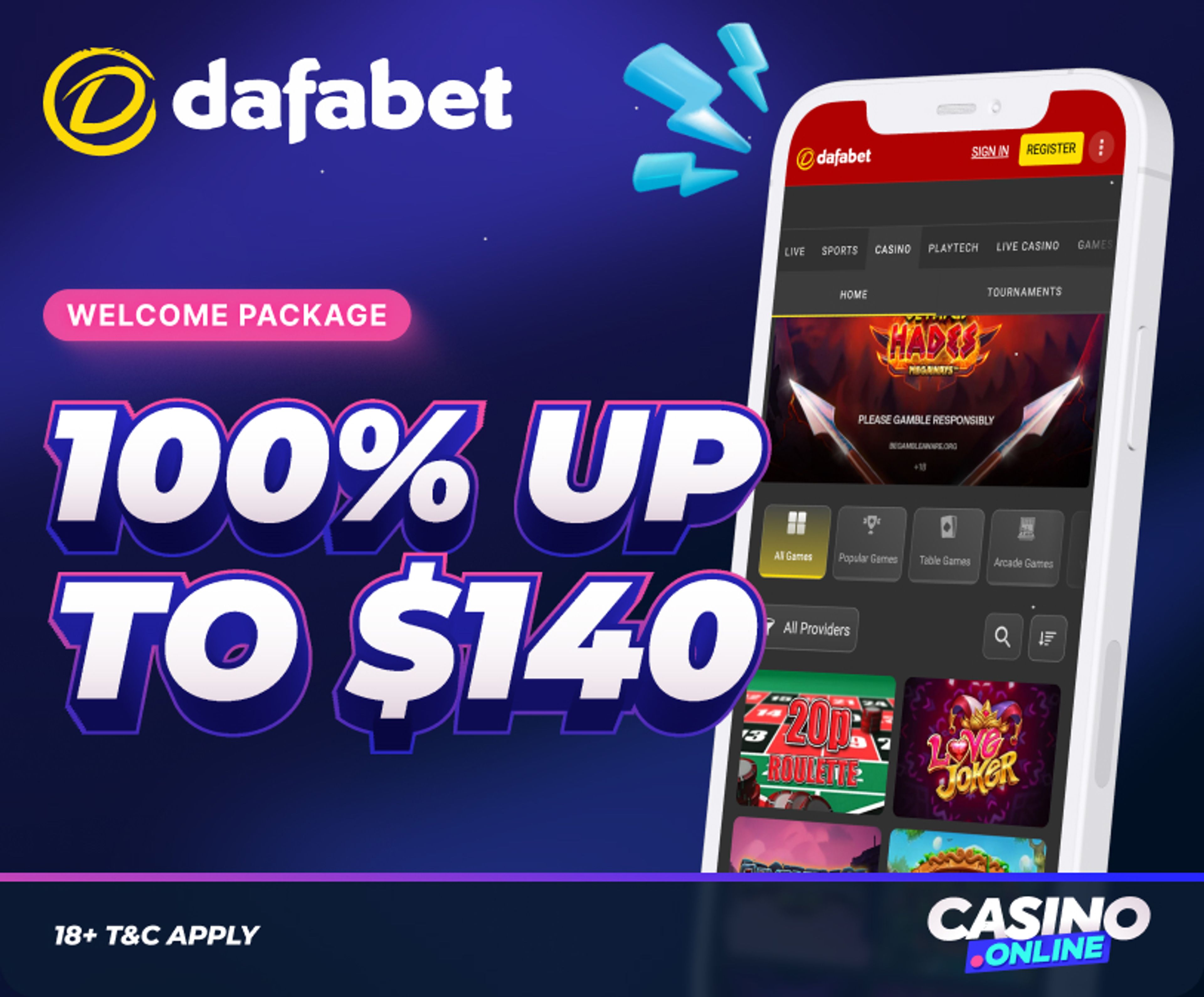 Dafabet Casino Welcome Bonus