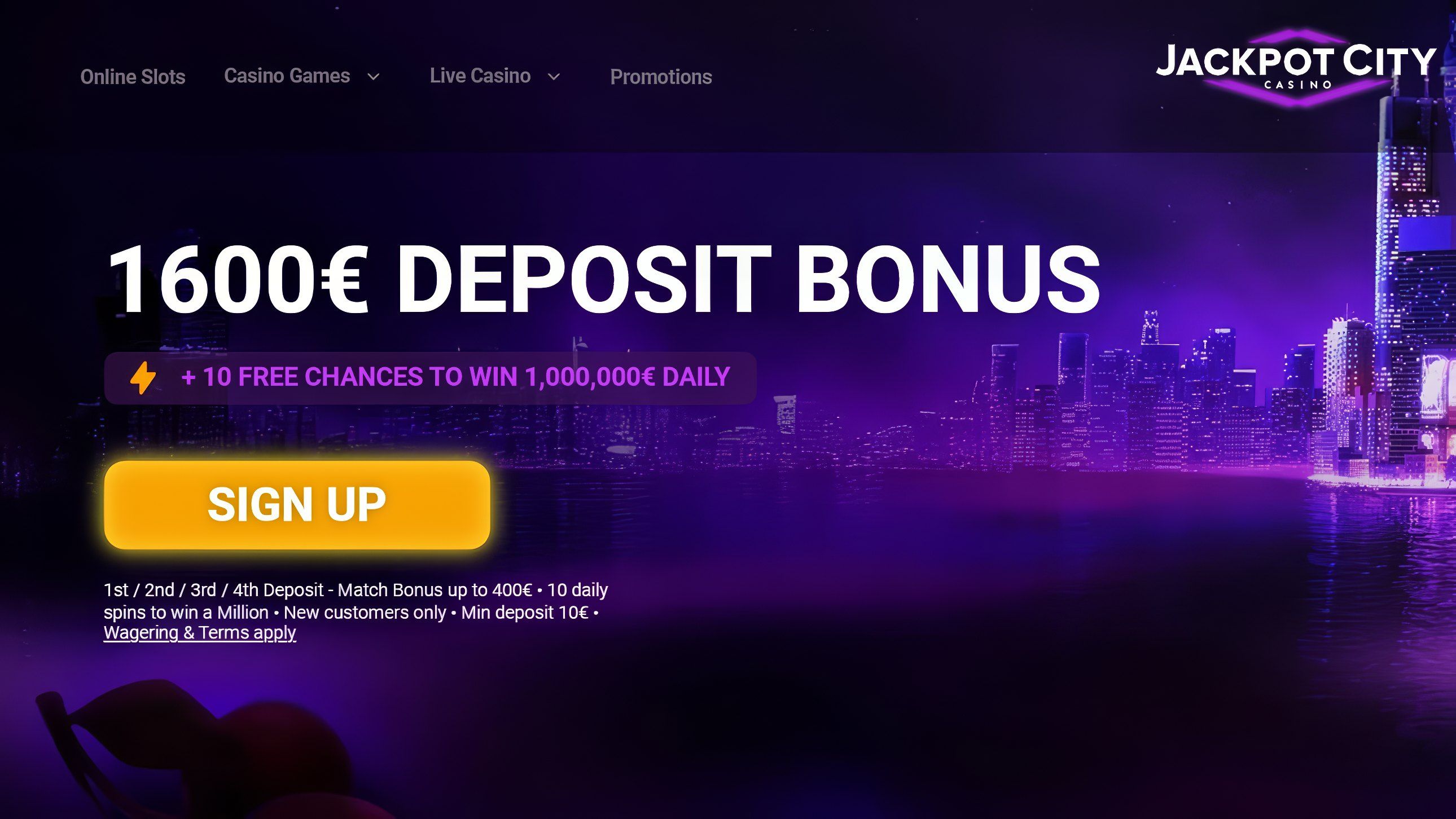 JackpotCity desktop screenshot 1