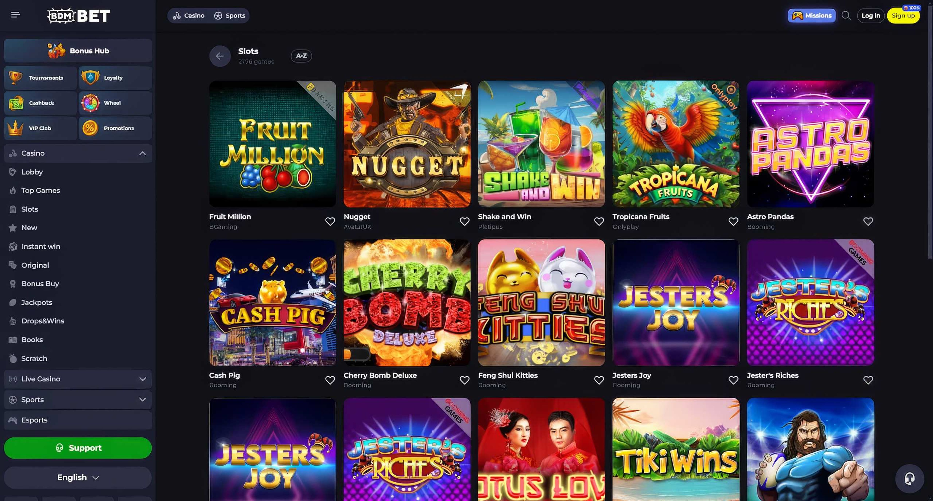 Bdmbet desktop screenshot 2