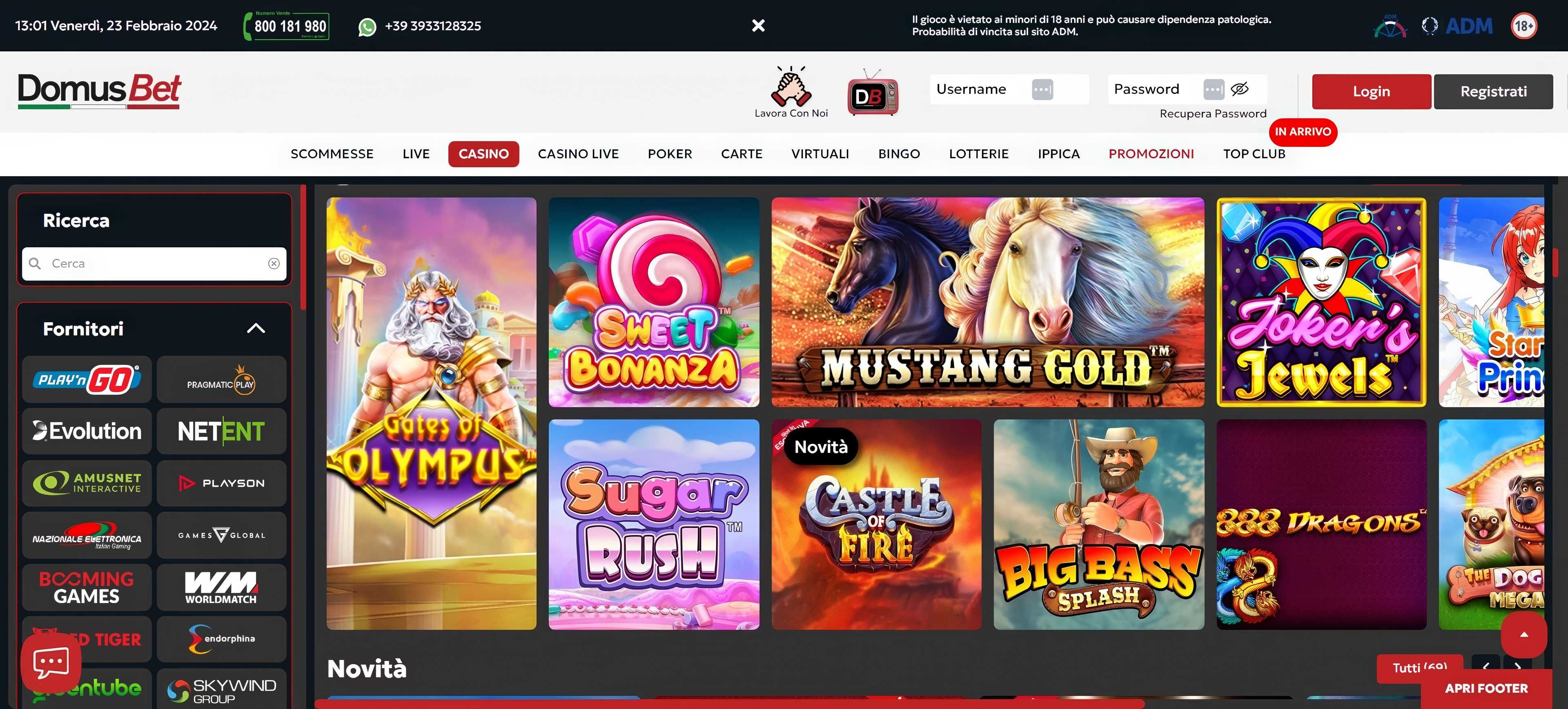 DomusBet desktop screenshot 1