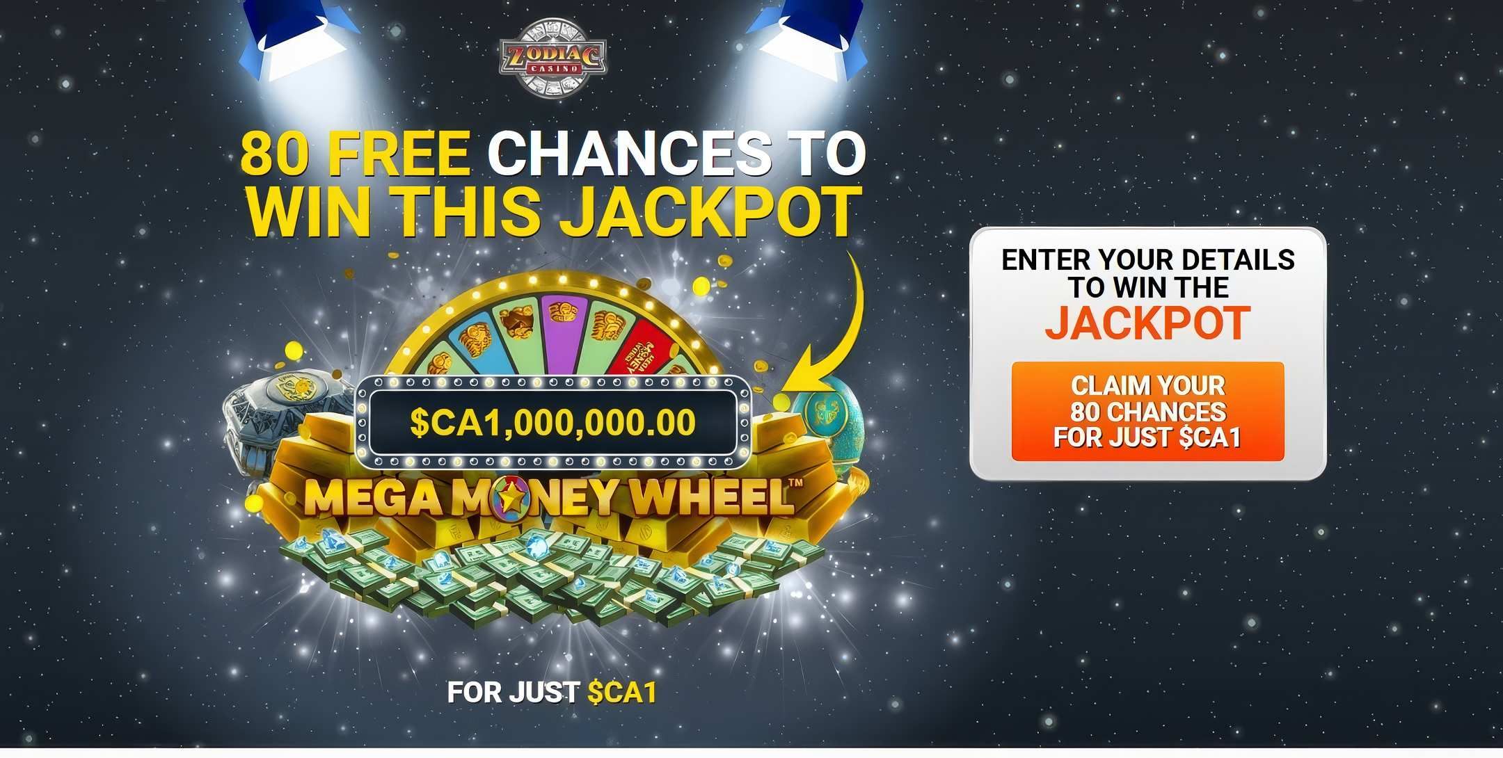 Zodiac Casino desktop screenshot 1