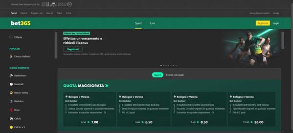 Bet365 desktop screenshot 1