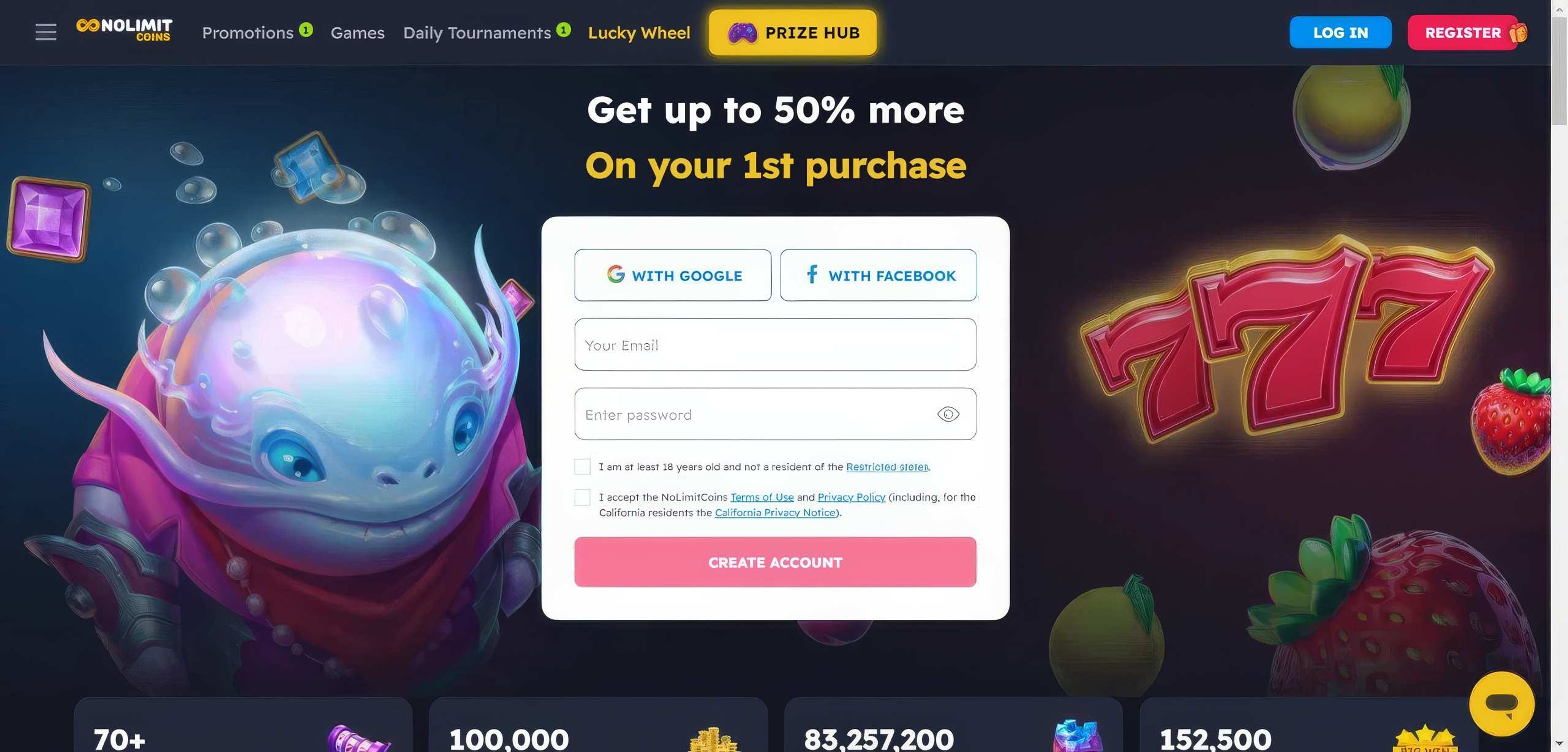 NoLimitCoins desktop screenshot 1