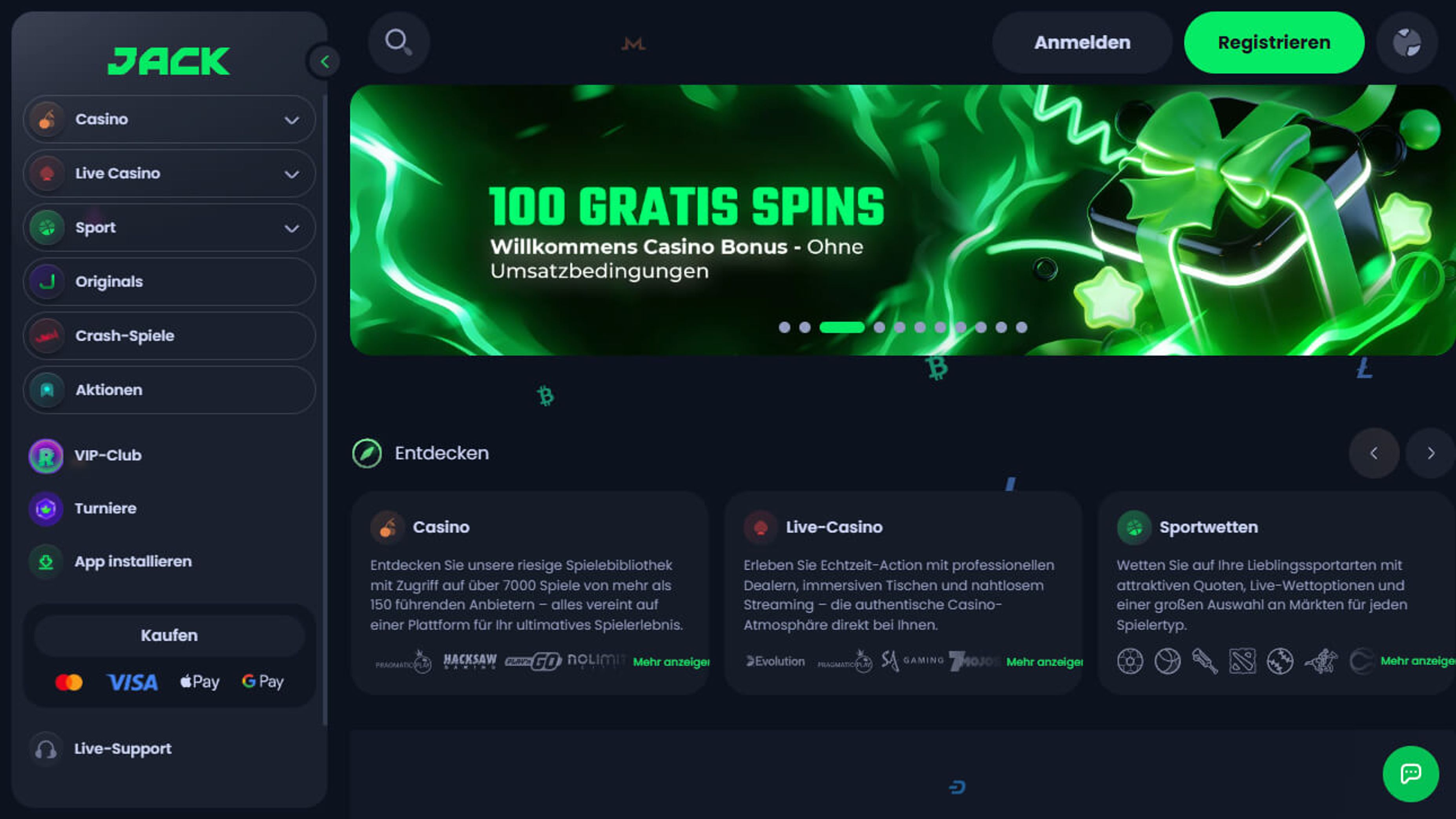 Jack.com desktop screenshot 1