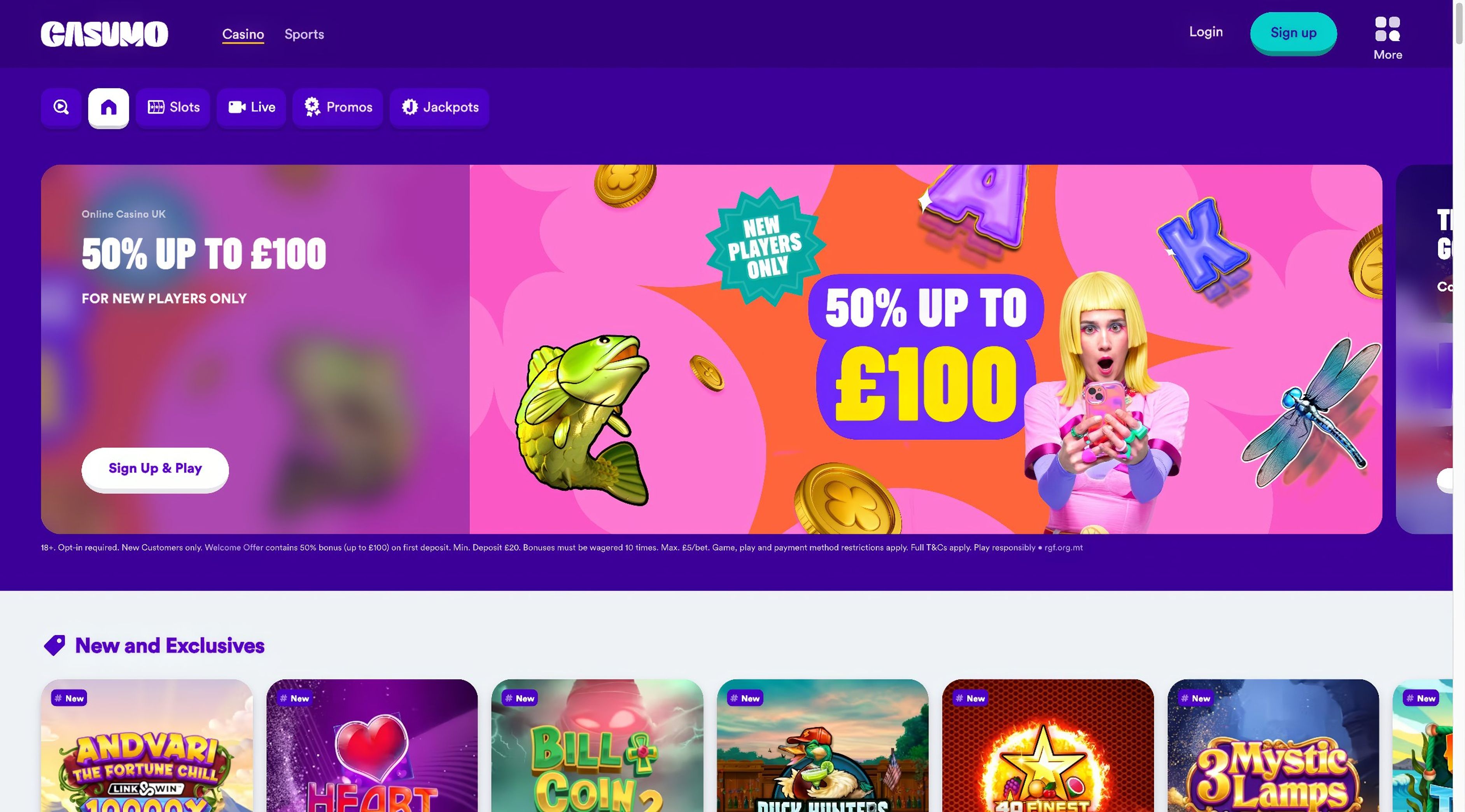 Casumo desktop screenshot 1